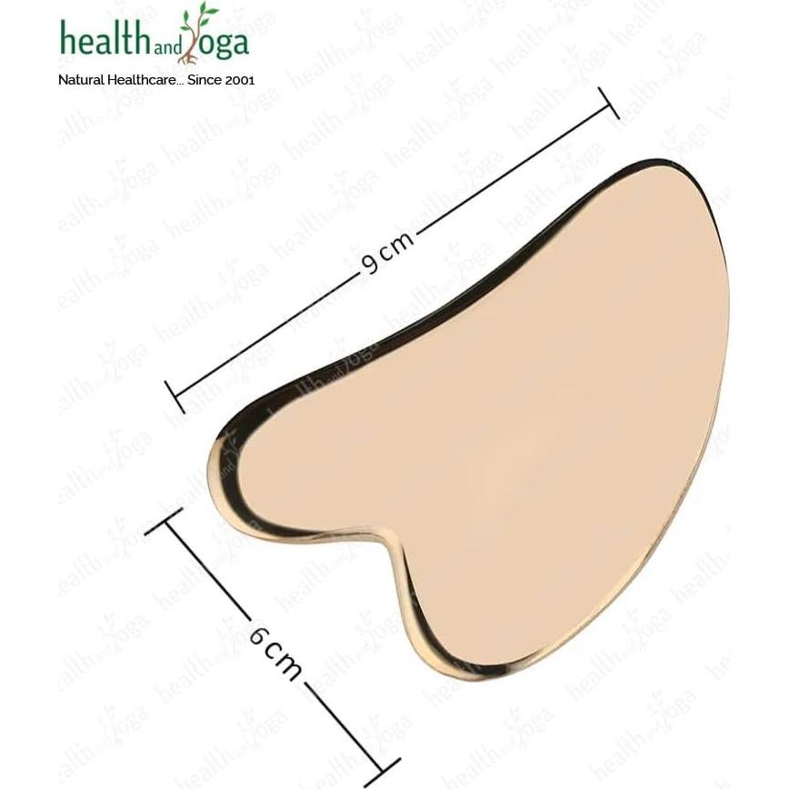 Herramienta de Masaje Kansa Gua Sha BronzLove HealthAndYoga - Aceite Facial Incluido