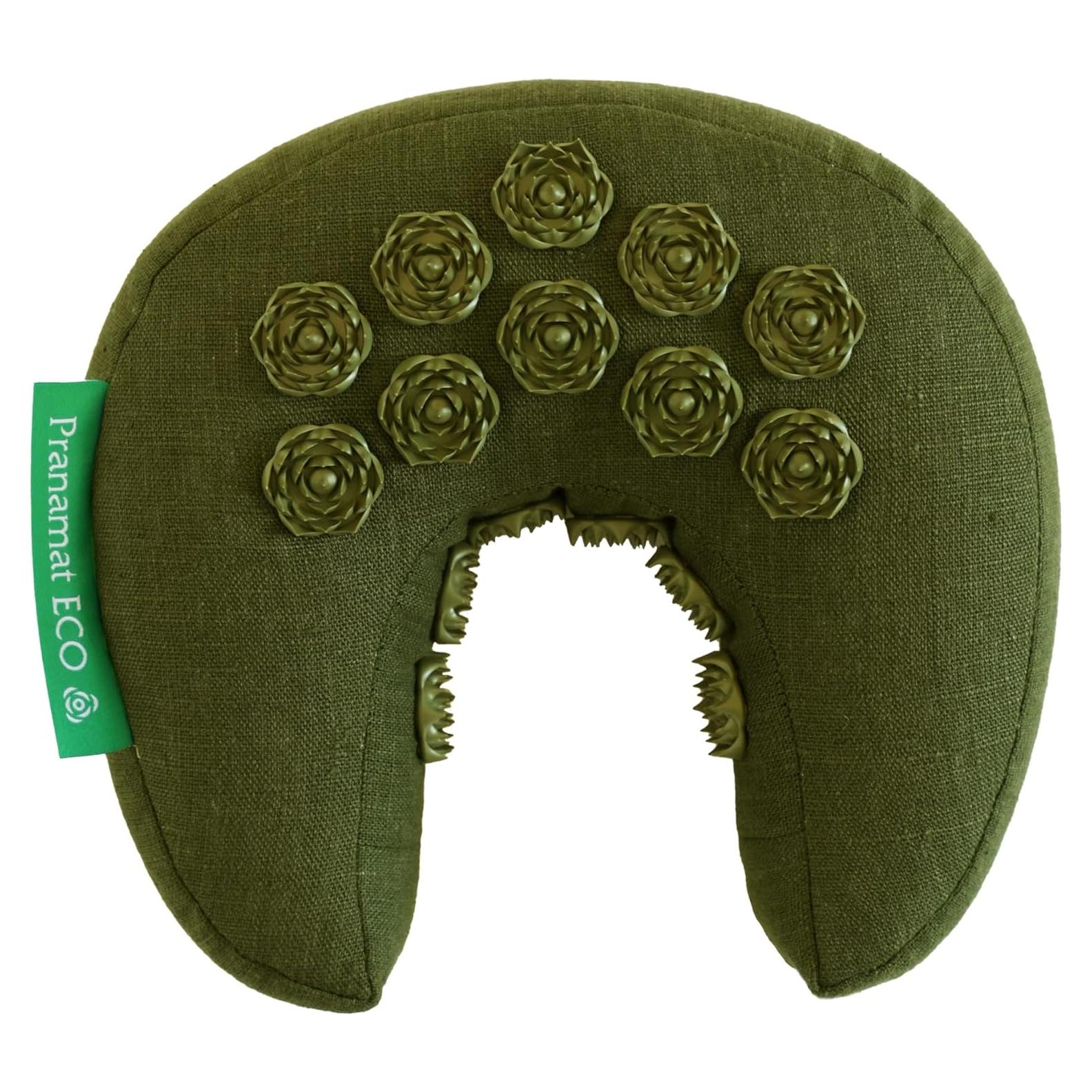 Alfombrilla de Acupresión Pranamat Luna Oliva 26x24 cm