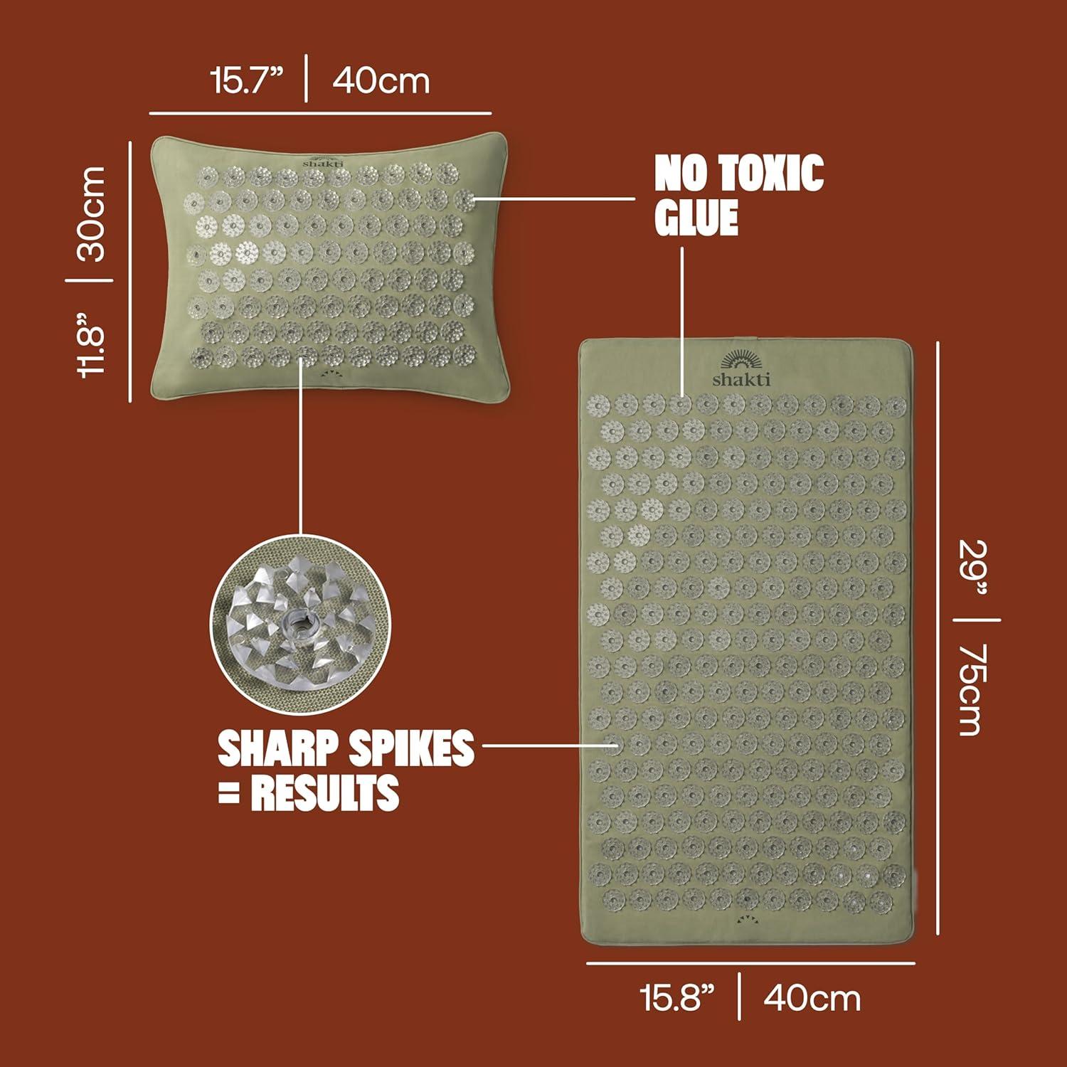 ShaktiMat Premium Alfombrilla y Almohada de Acupresión