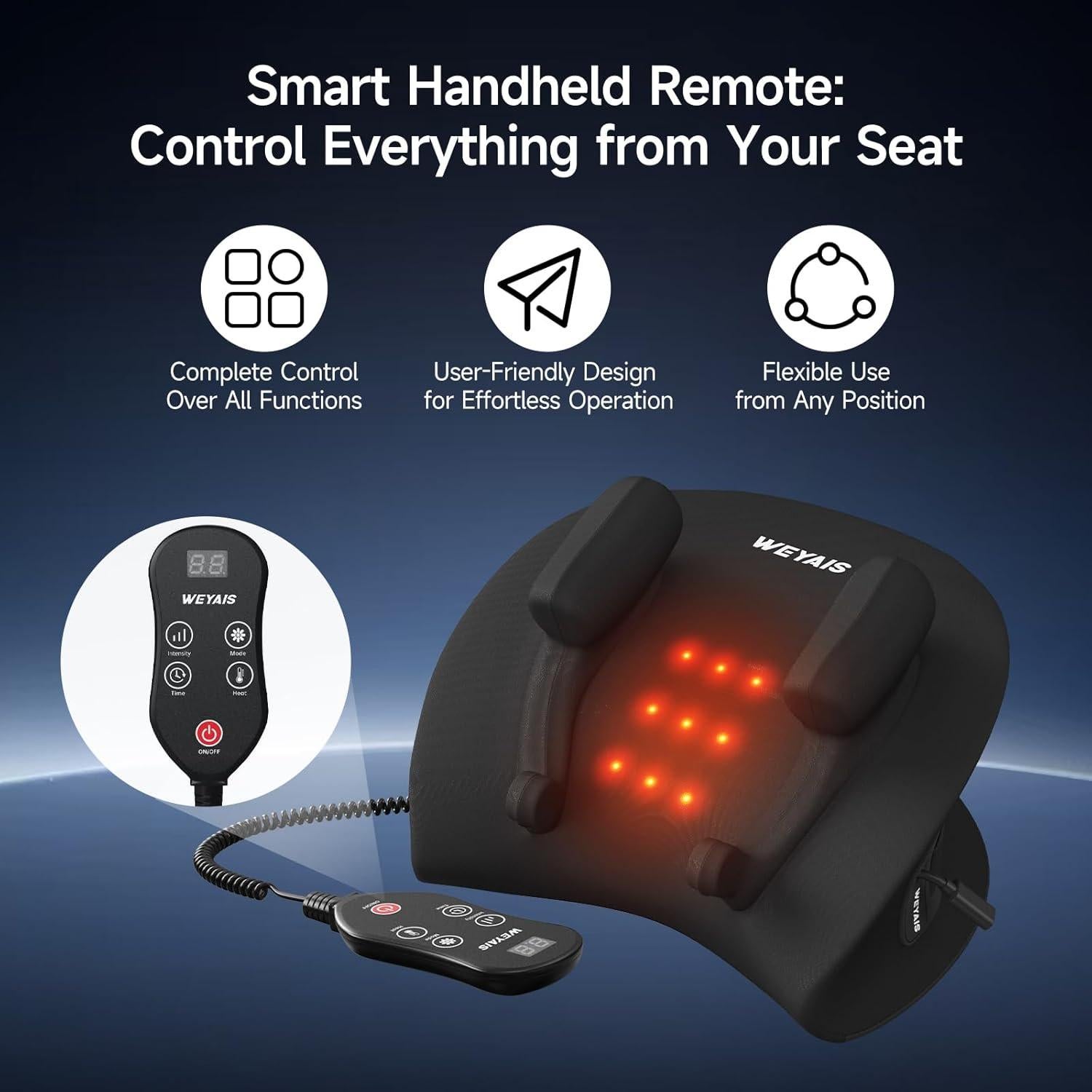 Masajeador de Cuello FUAN JRZ-1 con Calor y Control Remoto