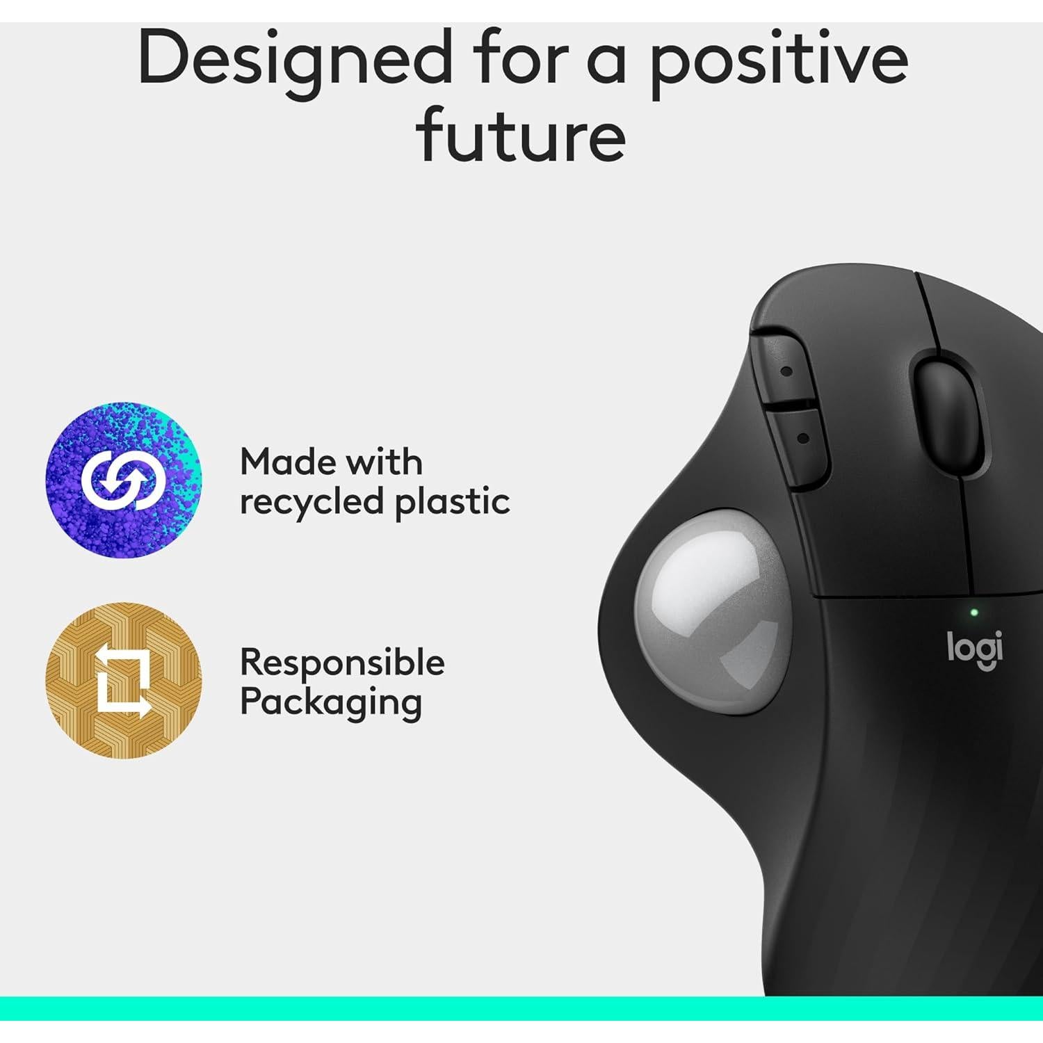 Logitech Ergo M575S Ratón Trackball Inalámbrico Ergonómico