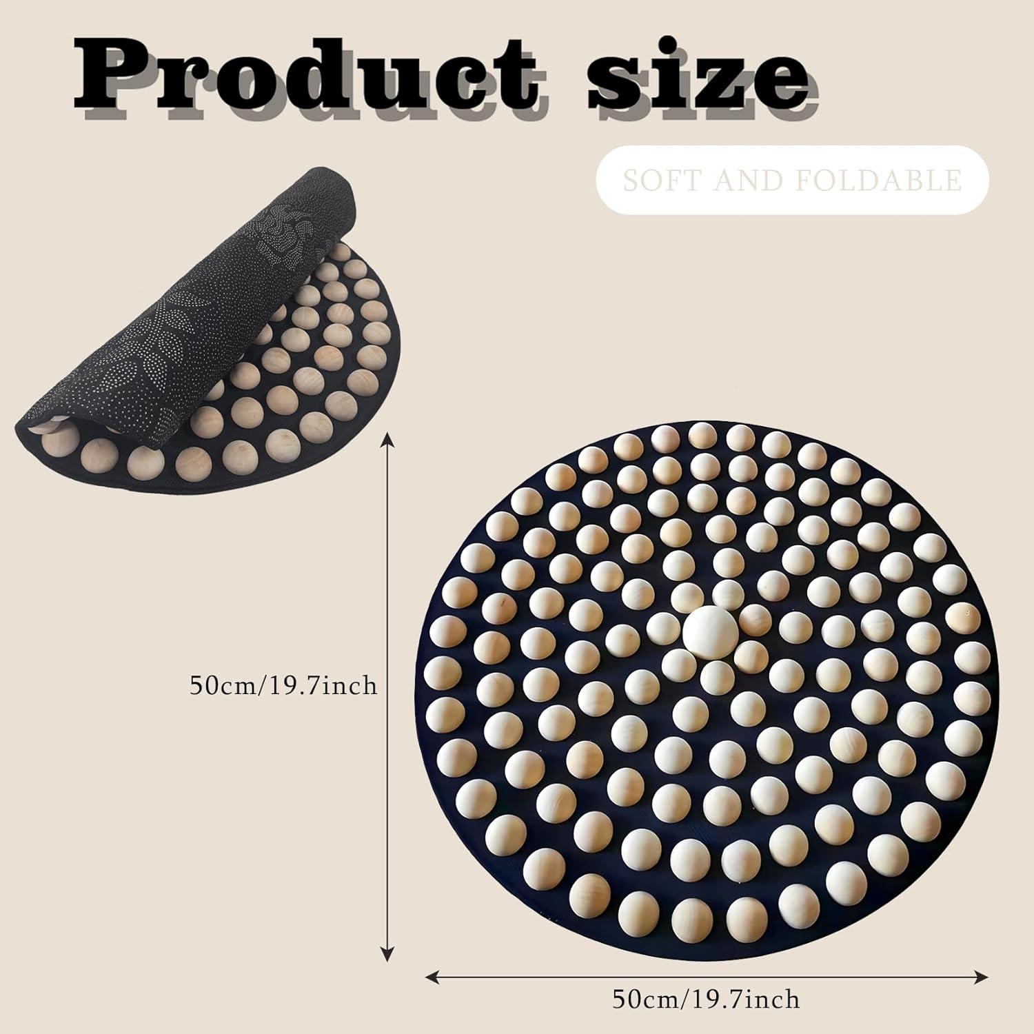 Alfombrilla de Masaje para Pies LIYAOLI 50x50cm Madera Natural