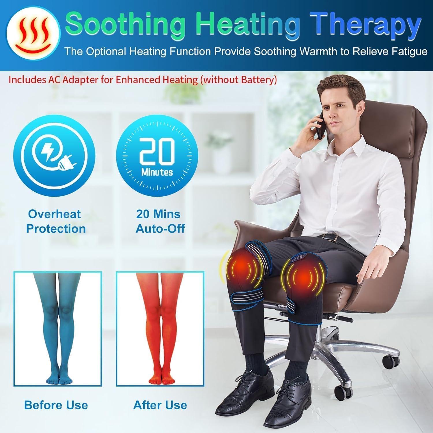 Masajeador de Rodilla Comrelax CO-1126 con Calor y Vibración