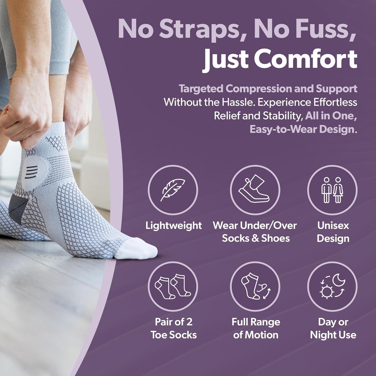 Calcetines Diabéticos de Punta Cerrada BraceAbility - Alivio Neuropatía