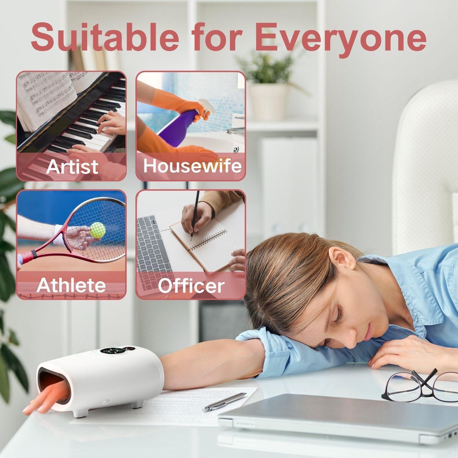 Masajeador de Manos AERLANG Inalámbrico con Calor y Compresión