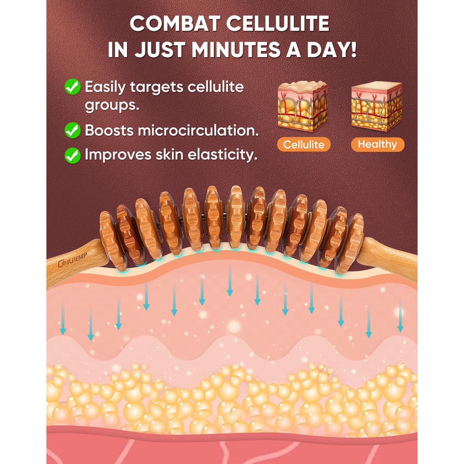 Kit de Masaje de Madera ONUEMP 2 Piezas para Drenaje Linfático