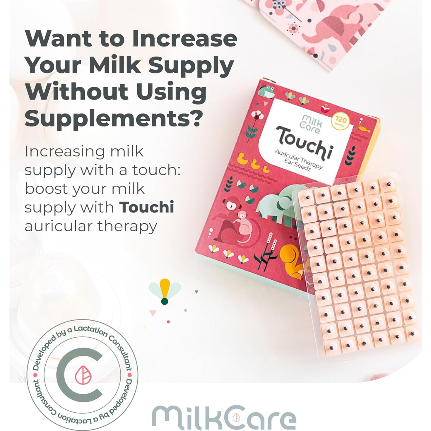 Touchi MilkCare - Semillas de Acupresión para Lactancia, 120 Pzas