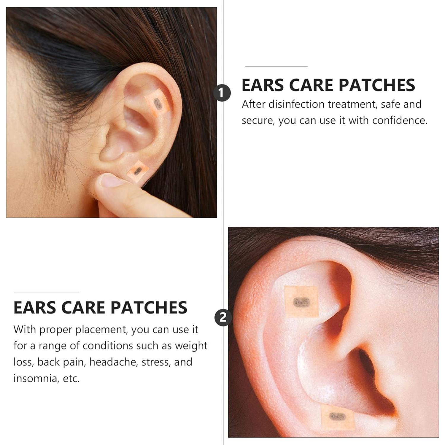 Parches para Oídos Healifty 96pcs Acupunto Caqui