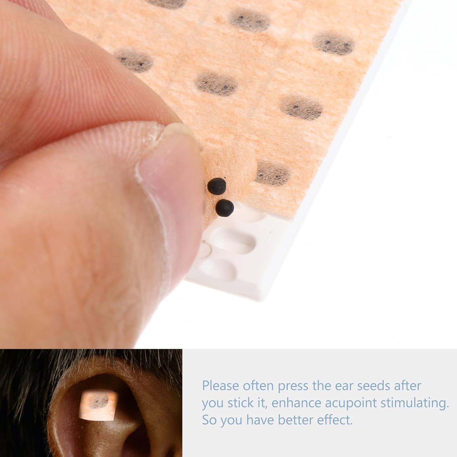 Parches para Oídos Healifty 96pcs Acupunto Caqui