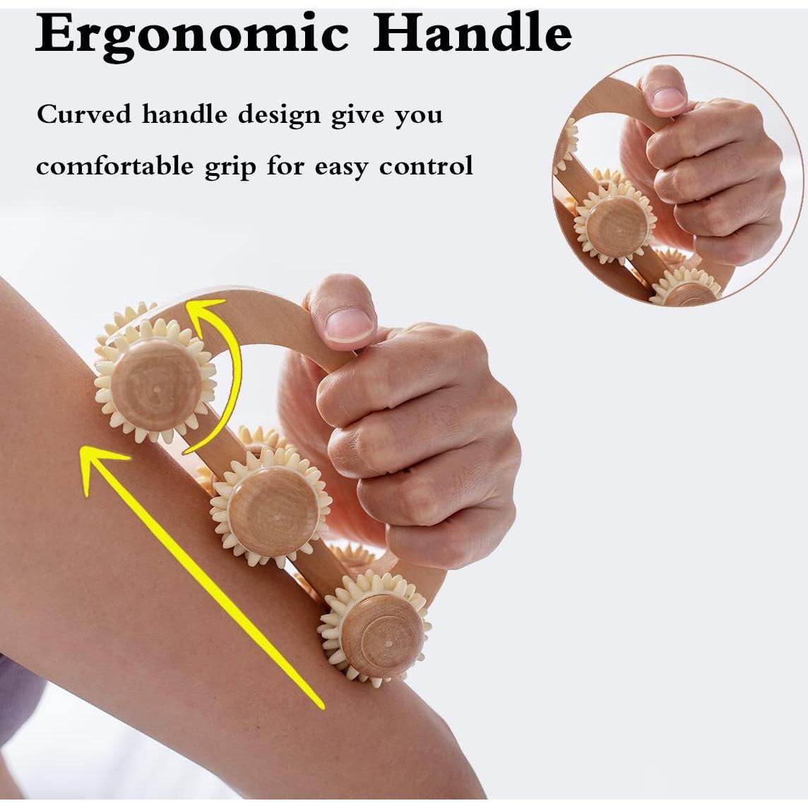 Rodillo de Masaje de Madera Xukele para Alivio Muscular