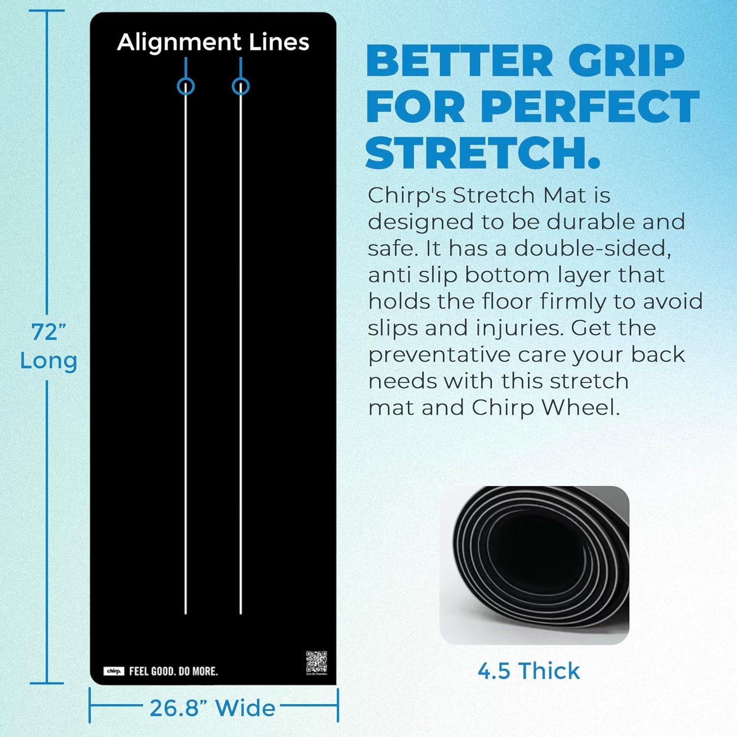 Colchoneta de Ejercicio Chirp Stretch Antideslizante 182.88x67.83cm