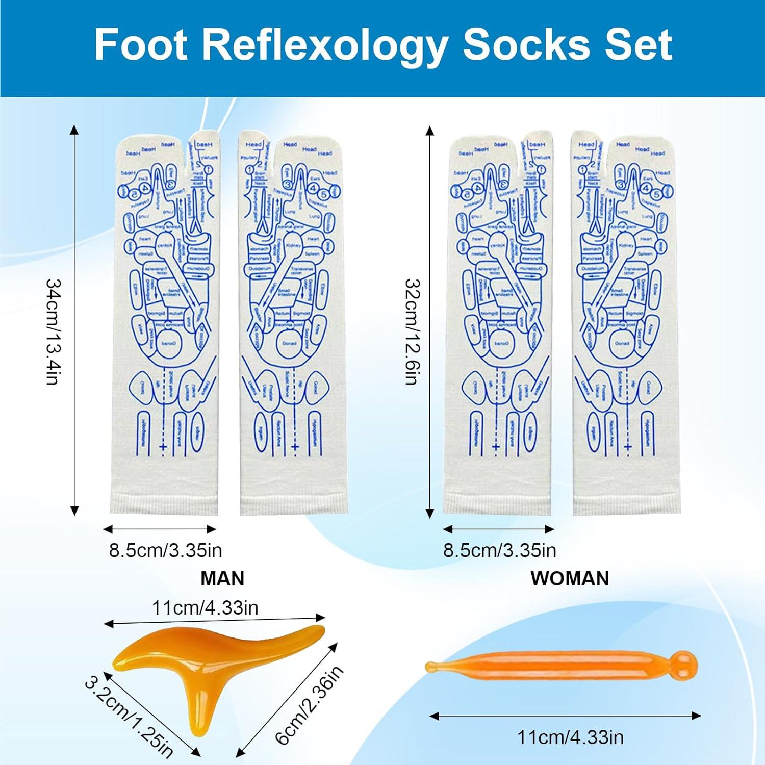 Calcetines de Reflexología con Herramienta de Masaje Hombre