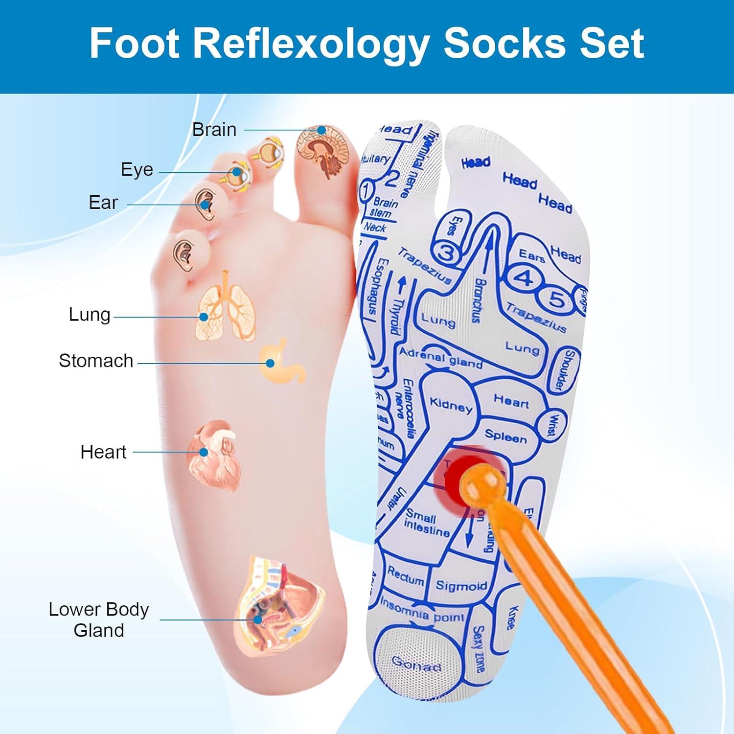Calcetines de Reflexología con Herramienta de Masaje Hombre
