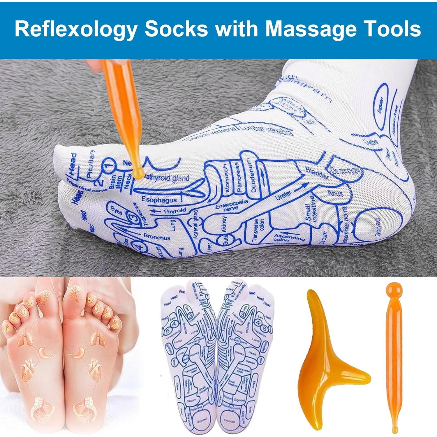 Calcetines de Reflexología con Herramienta de Masaje Hombre
