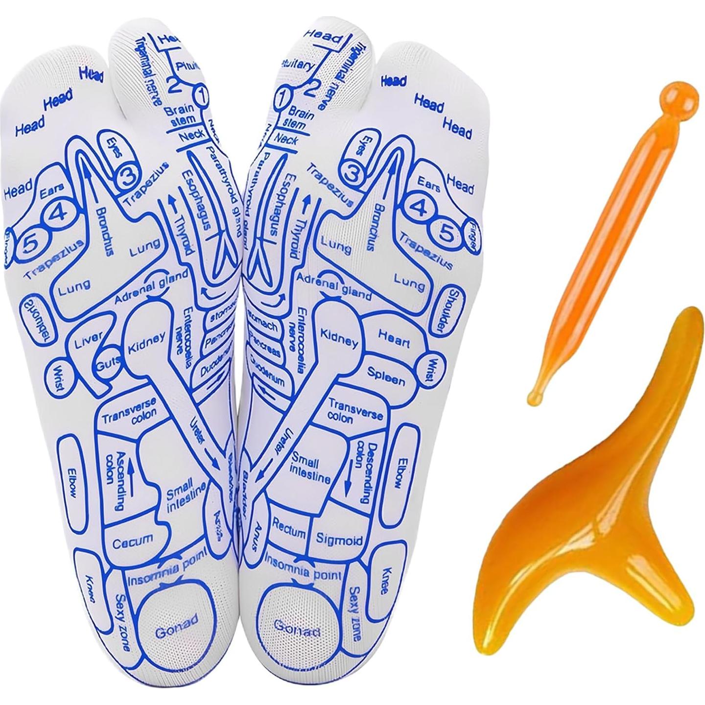 Calcetines de Reflexología con Herramienta de Masaje Hombre