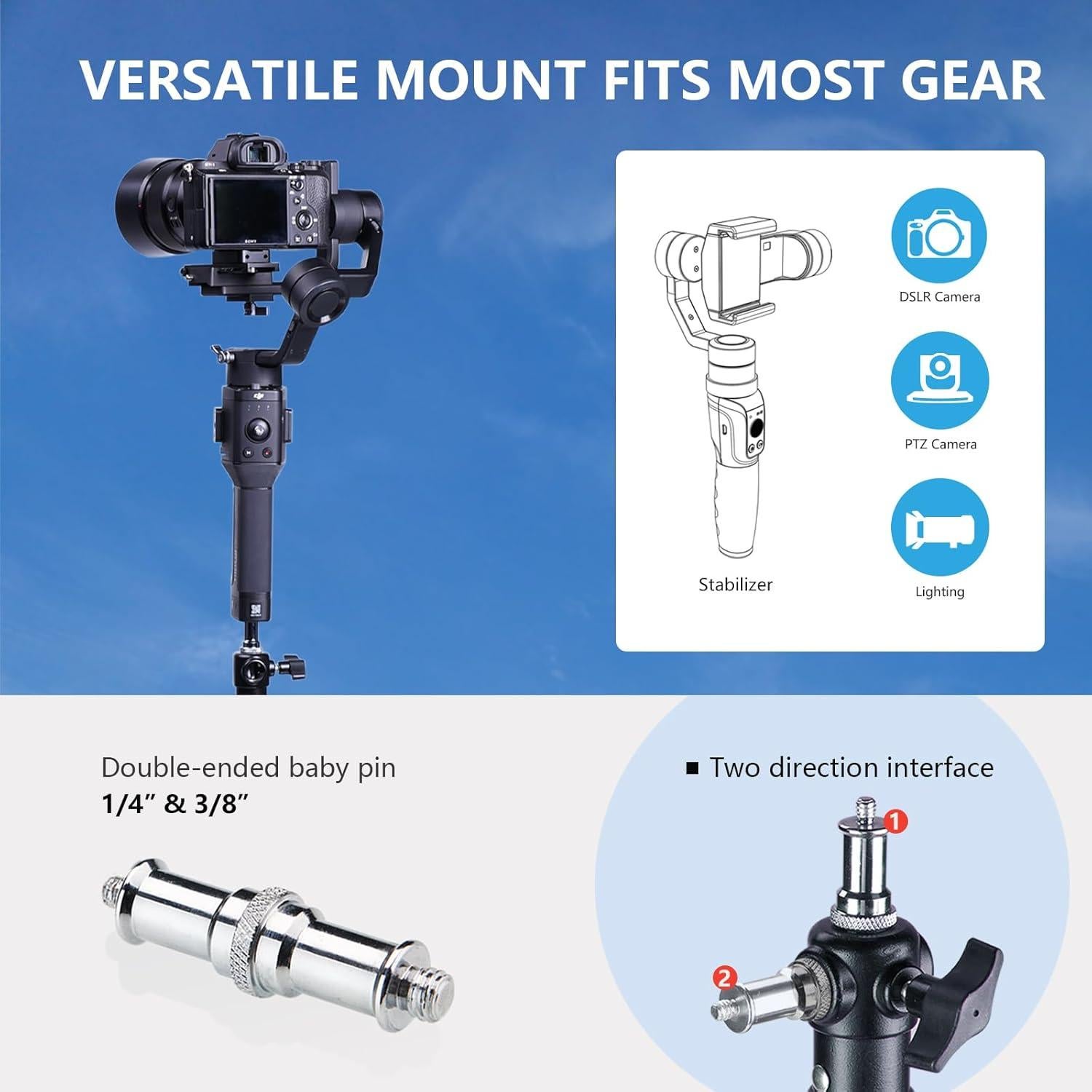 Trípode RAUBAY TT480 para cámara 487 cm con amortiguación