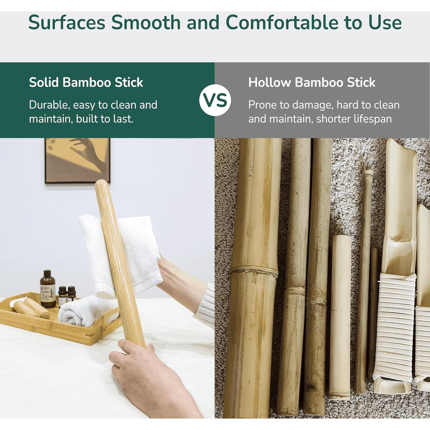 Bastón de Masaje de Bambú Goodtar 38.1 cm - Relajación Muscular