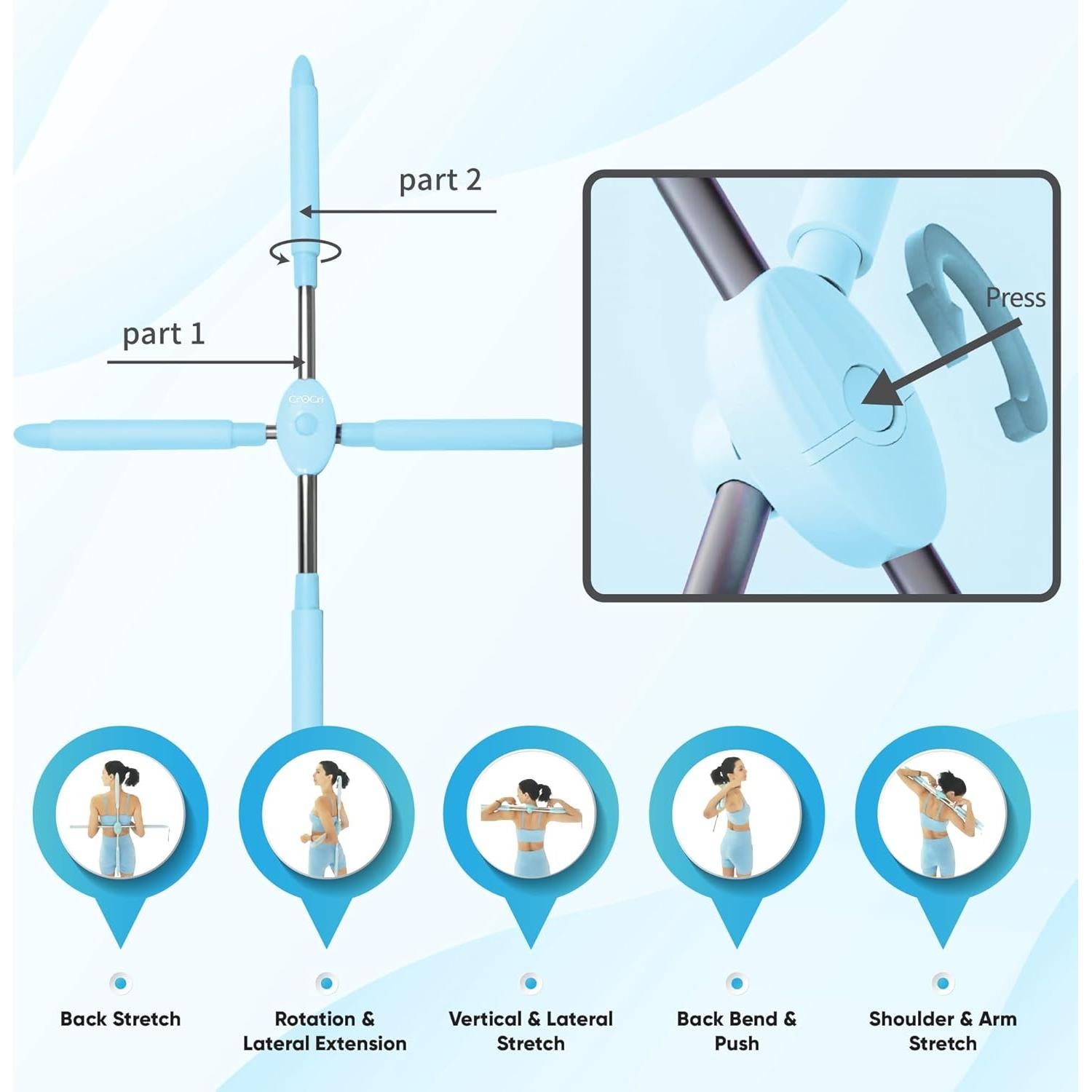 Corrector de Postura y Estirador de Espalda Zhejiang 61.5cm