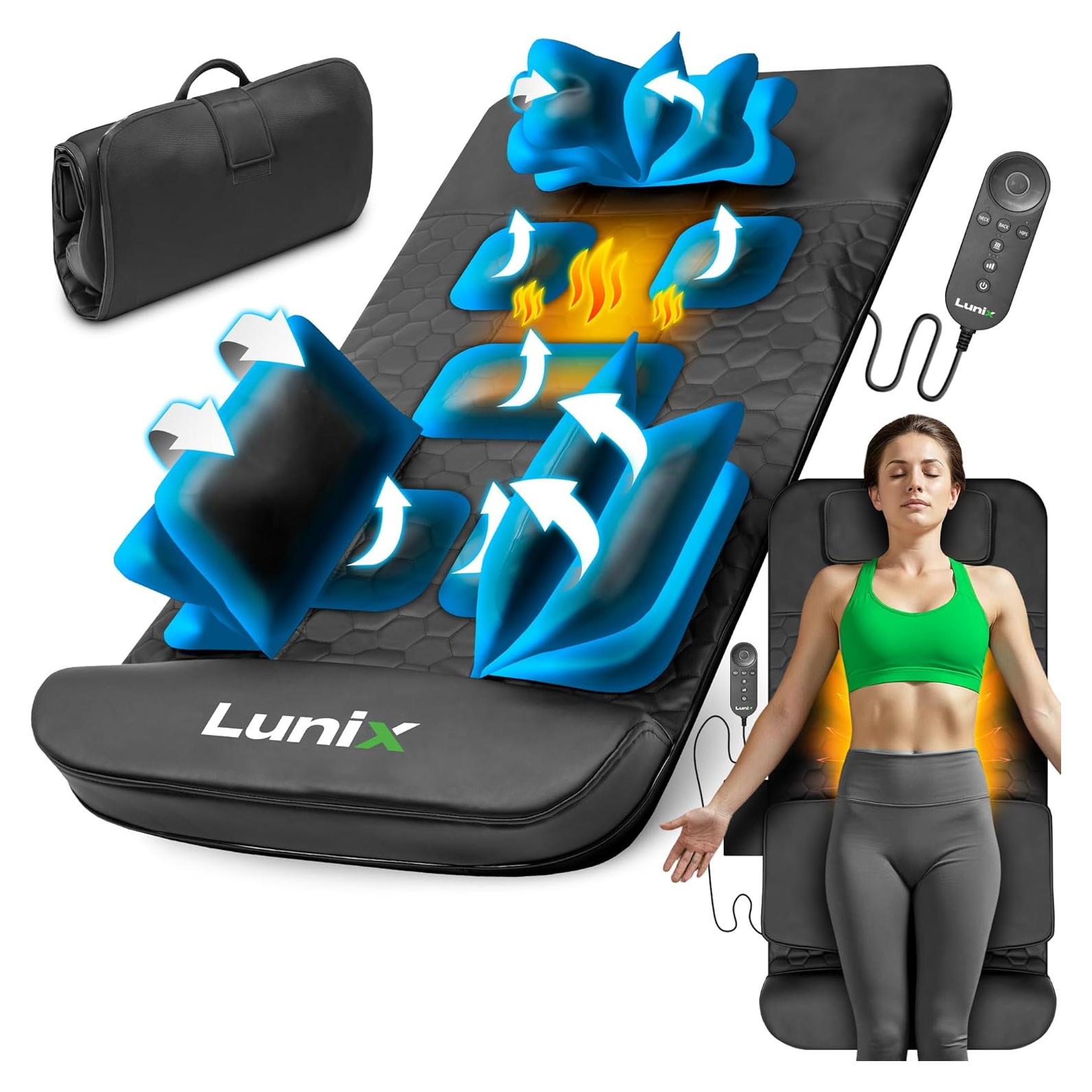 Almohadilla Térmica Lunix LX27 Masajeadora de Espalda 120x60cm