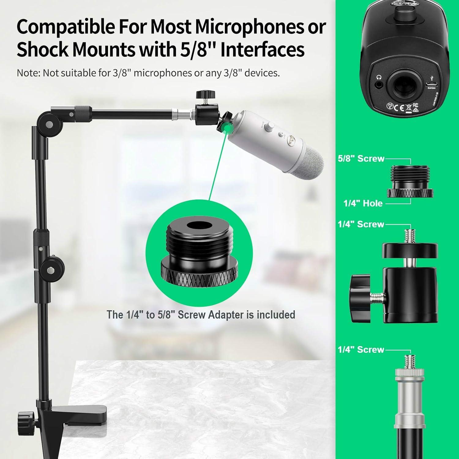 Soporte de Webcam KDD Ajustable con Soporte para Teléfono