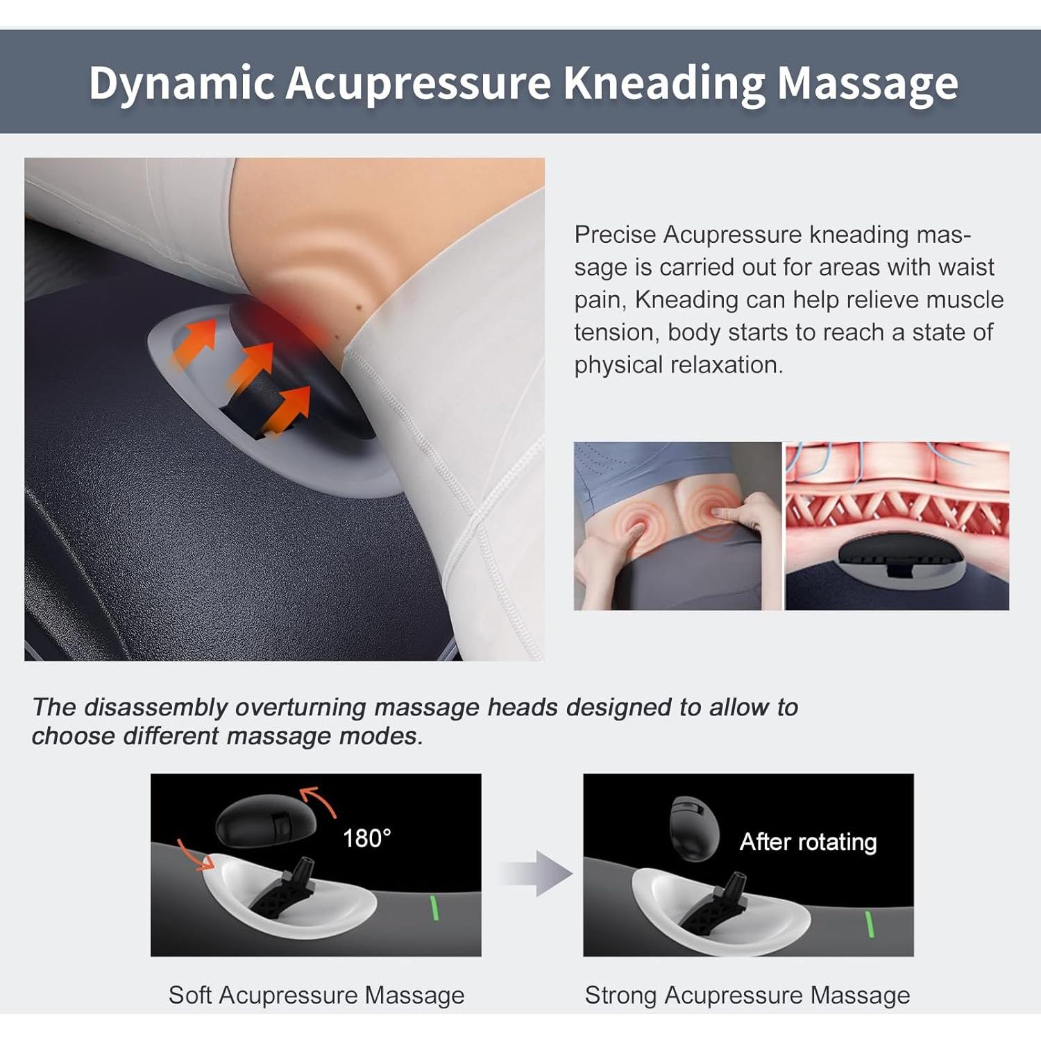 Masajeador Lumbar Eléctrico ALPHAY con Calor y Vibración