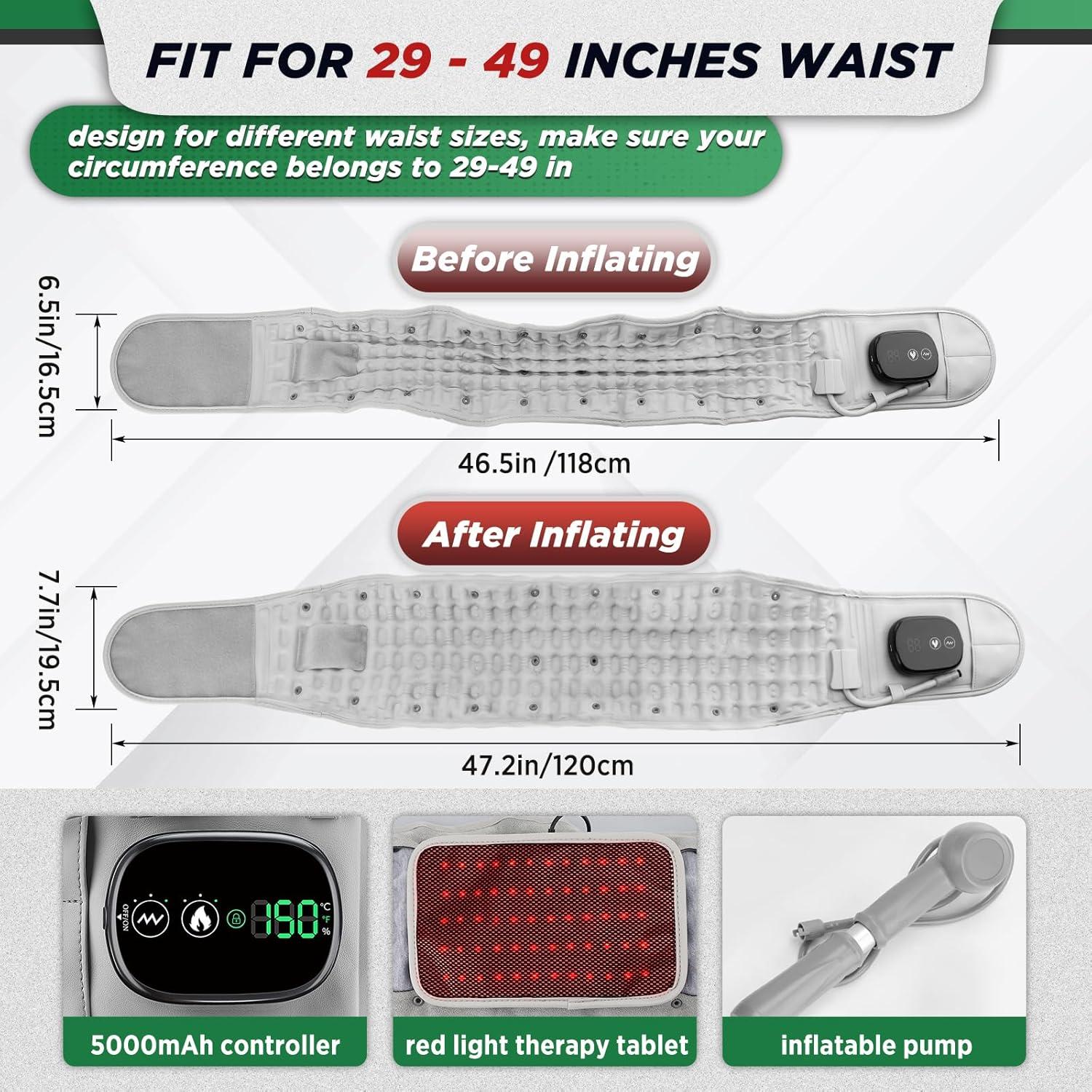 Cinturón de Descompresión ERHIVORA con Calefacción y Masaje