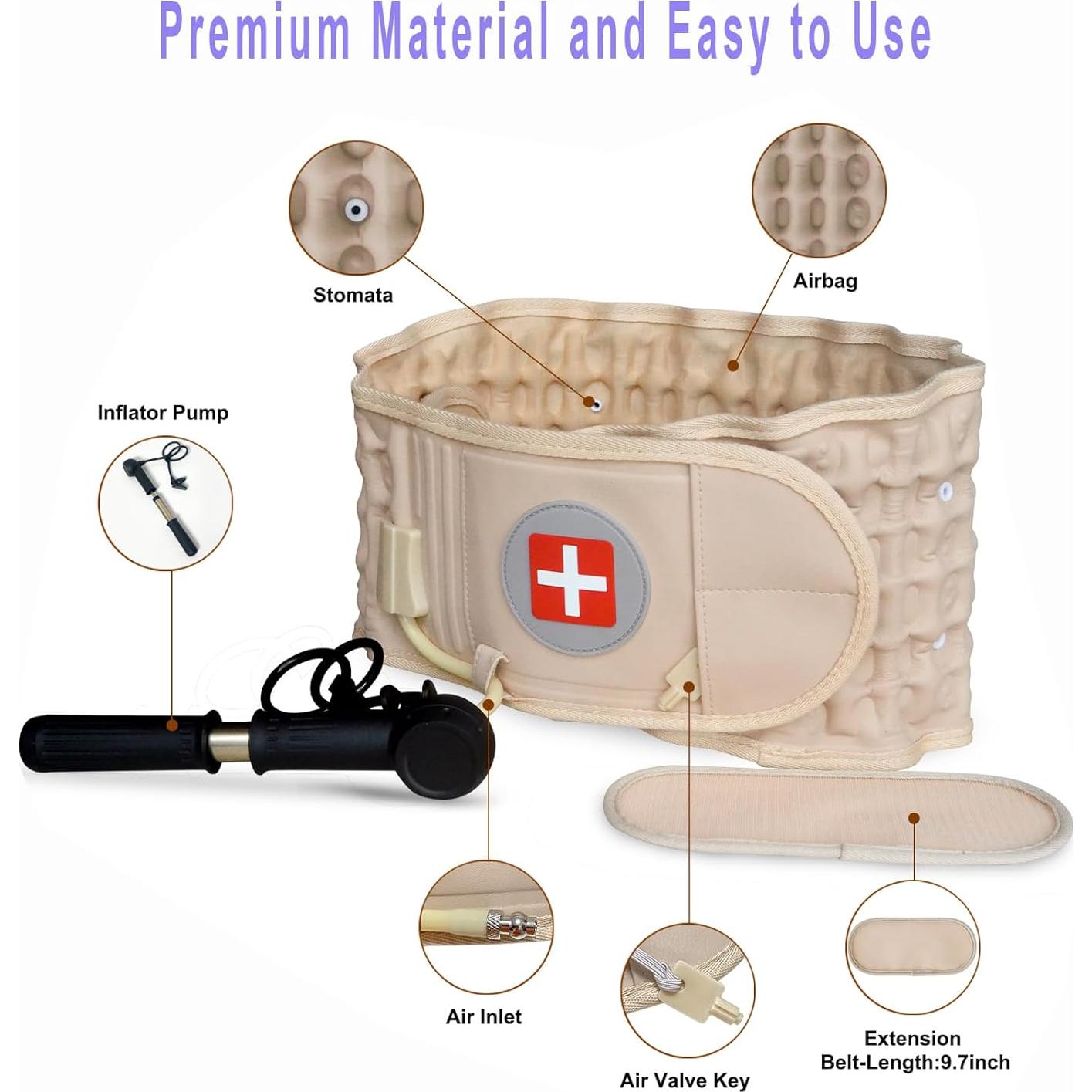 Cinturón de Descompresión Espinal JXFYLTT Talla Única 73.66-124.46 cm