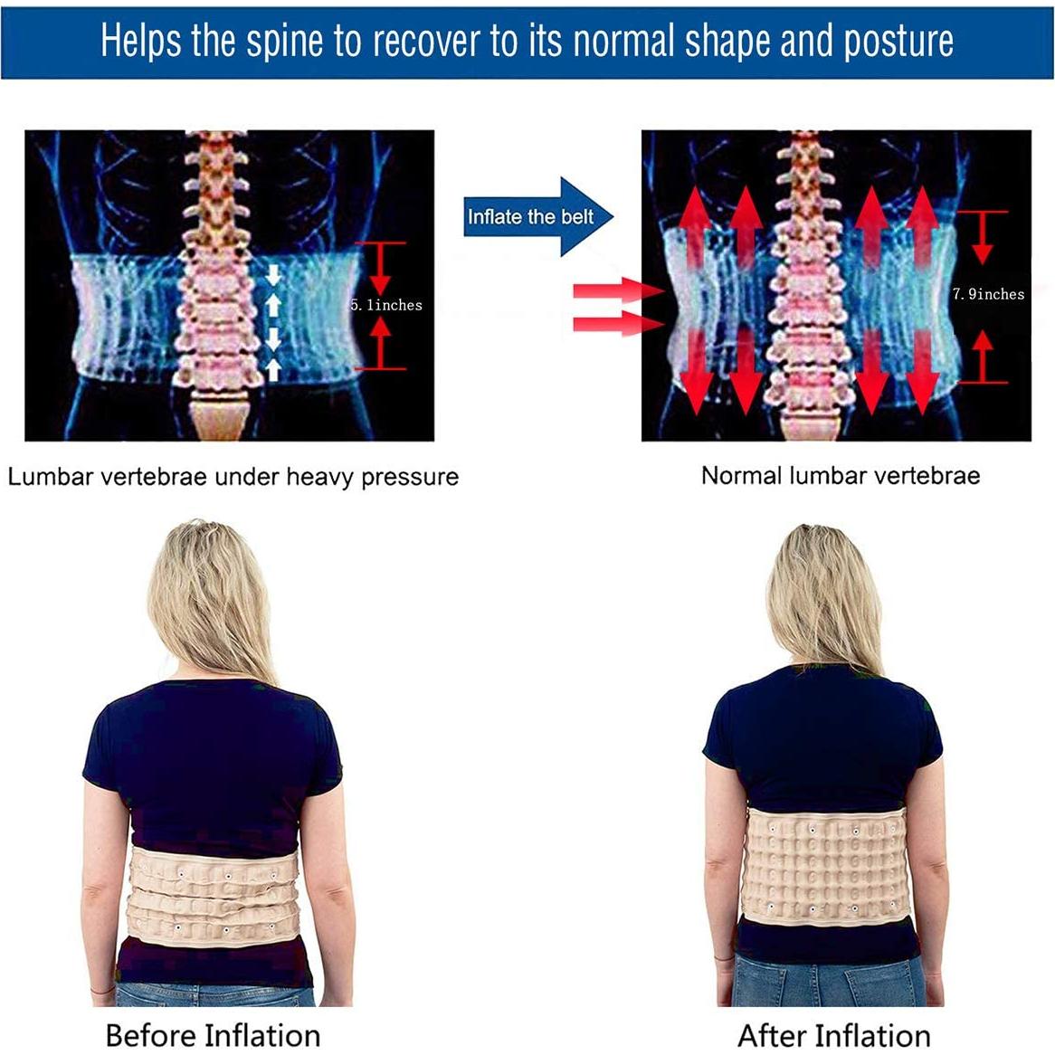 Cinturón de Descompresión Espinal JXFYLTT Talla Única 73.66-124.46 cm