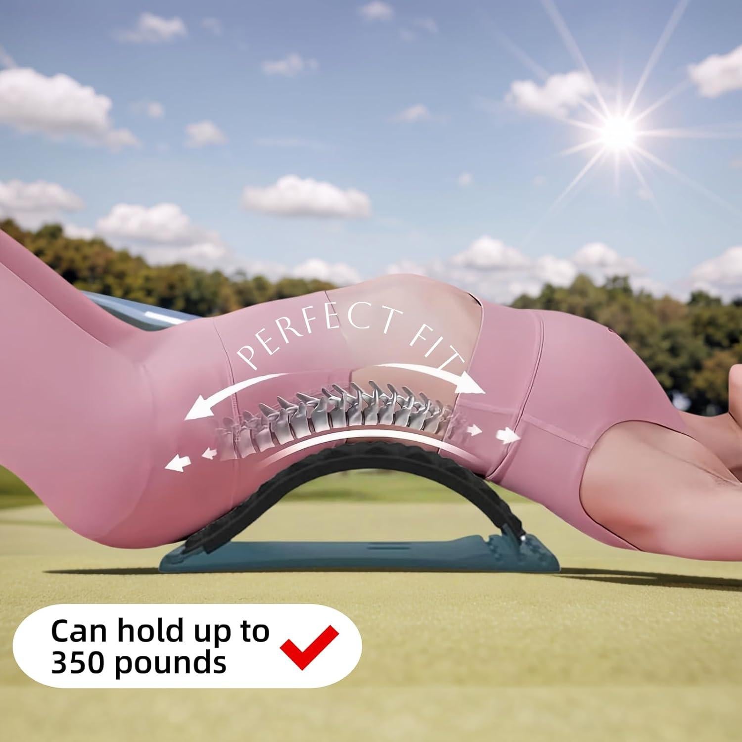 Dispositivo de Soporte Lumbar Ergonomico Fsdgruyfg 40x23cm Verde