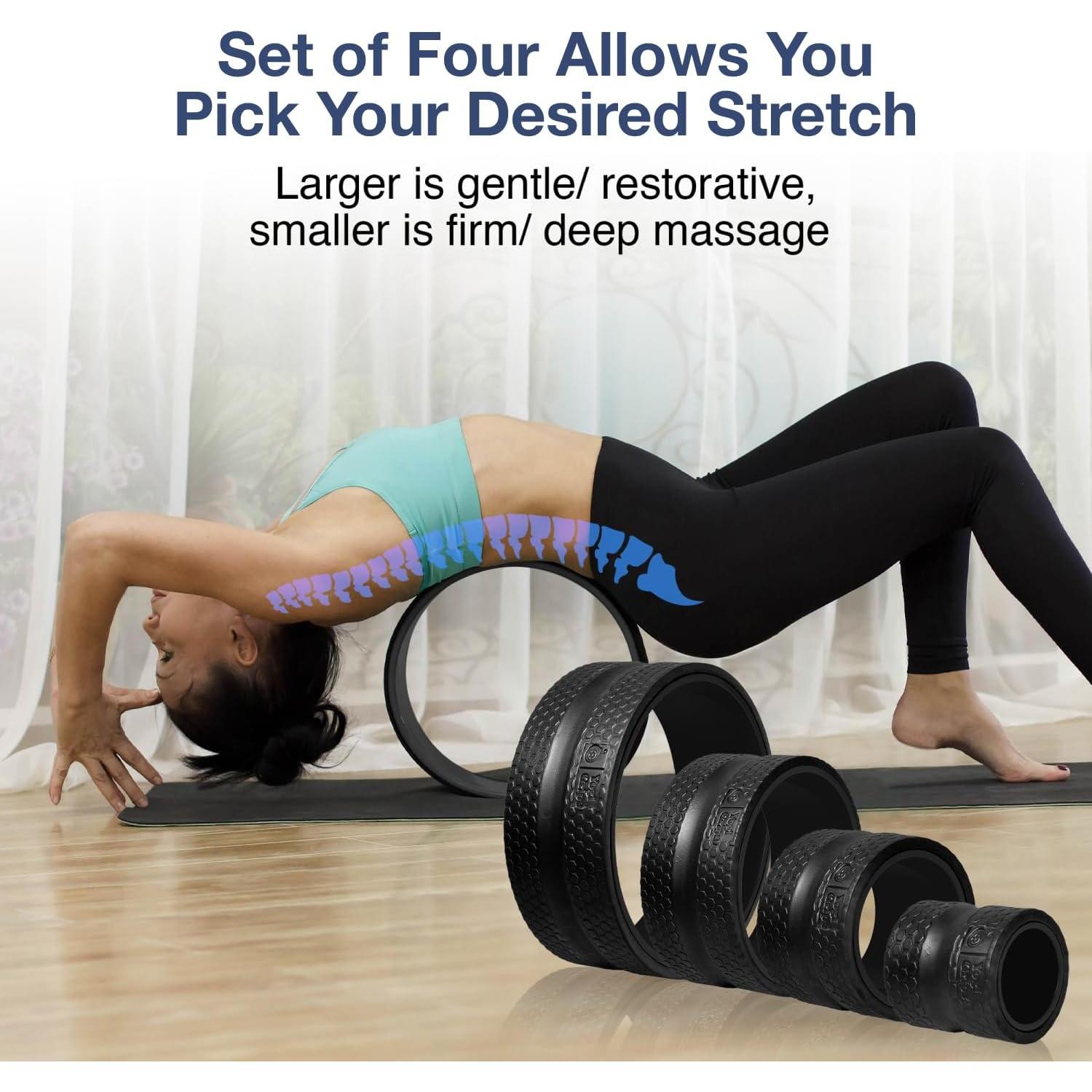 Rueda de Estiramiento Espalda Livyjun - Juego de 4 Tamaños