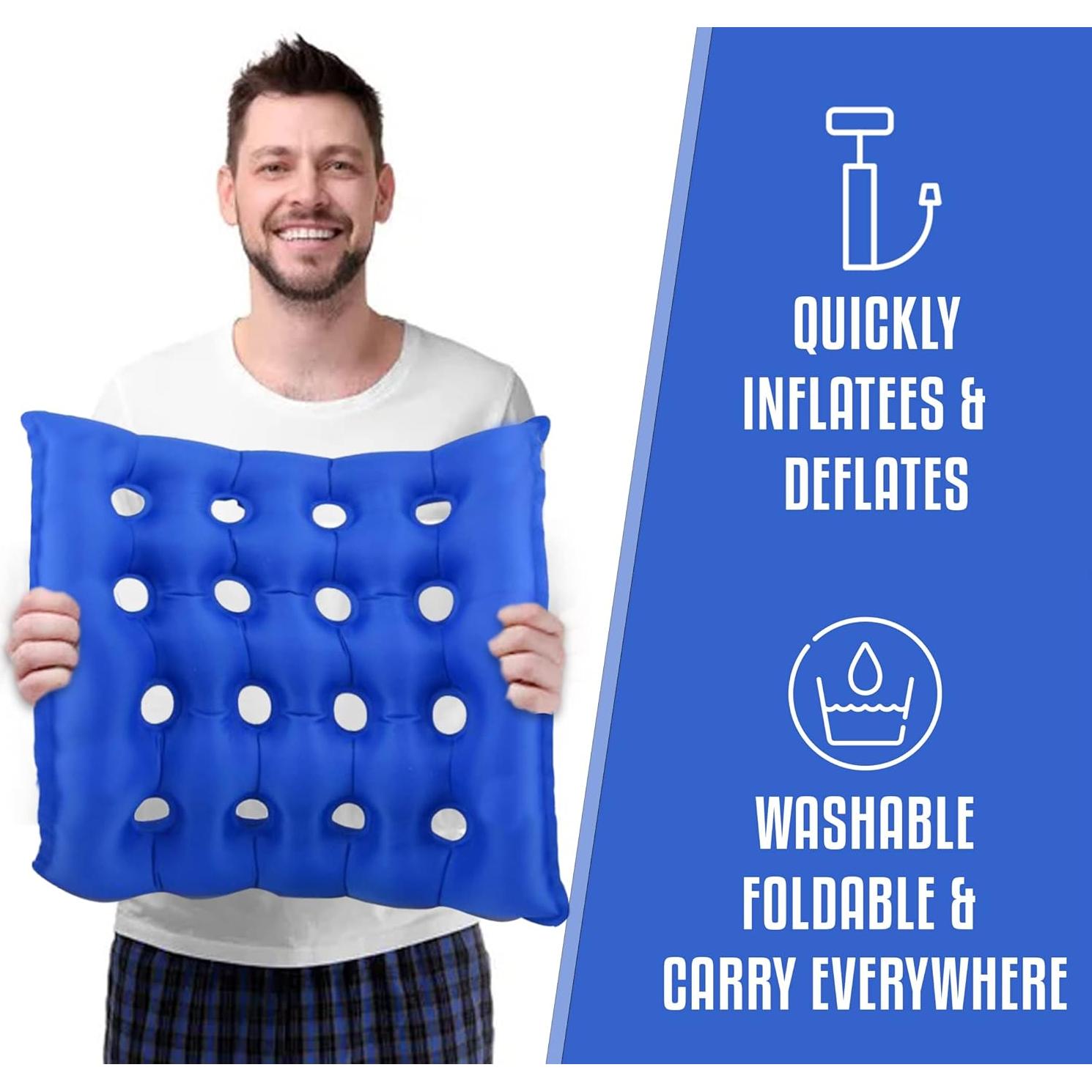 Cojín Inflable EMSupply para Asiento Alivio de Presión 43x43cm