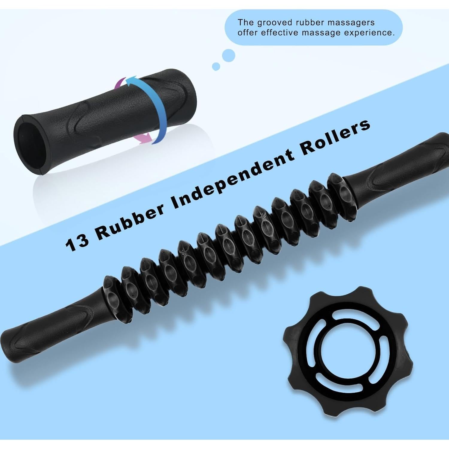 Bastón de Rodillo Muscular Kora 42cm para Masaje Profundo