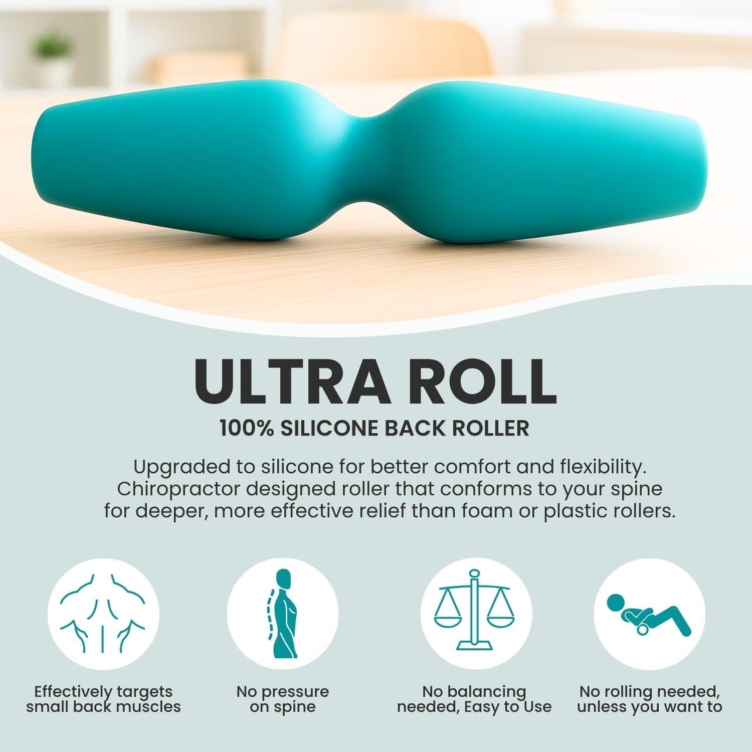 Rodillo de Espuma Rescate de Espalda UR101 - Silicona 100% para Masaje Profundo