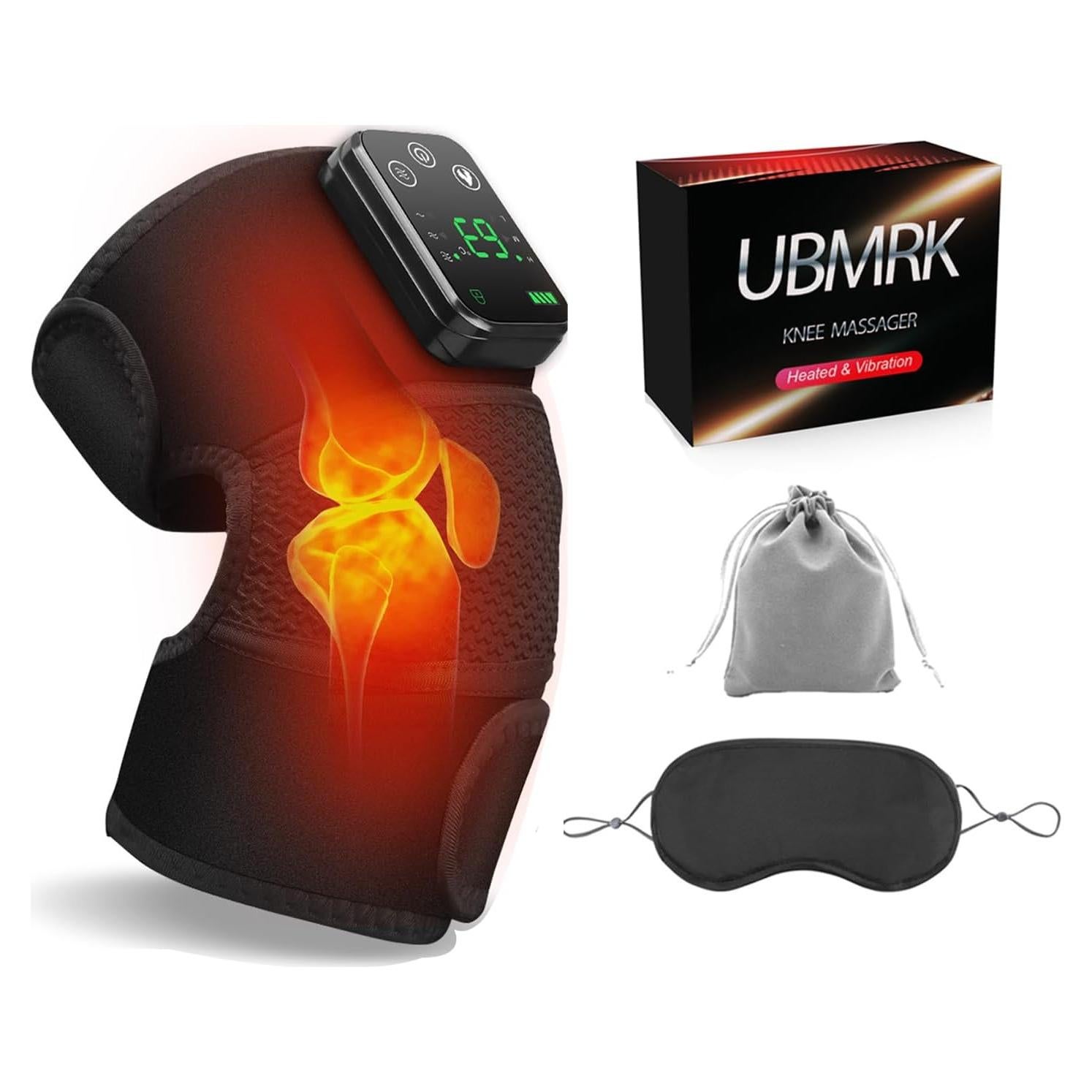 Masajeador de Rodilla Calentado UBMRK con Vibración y Calor