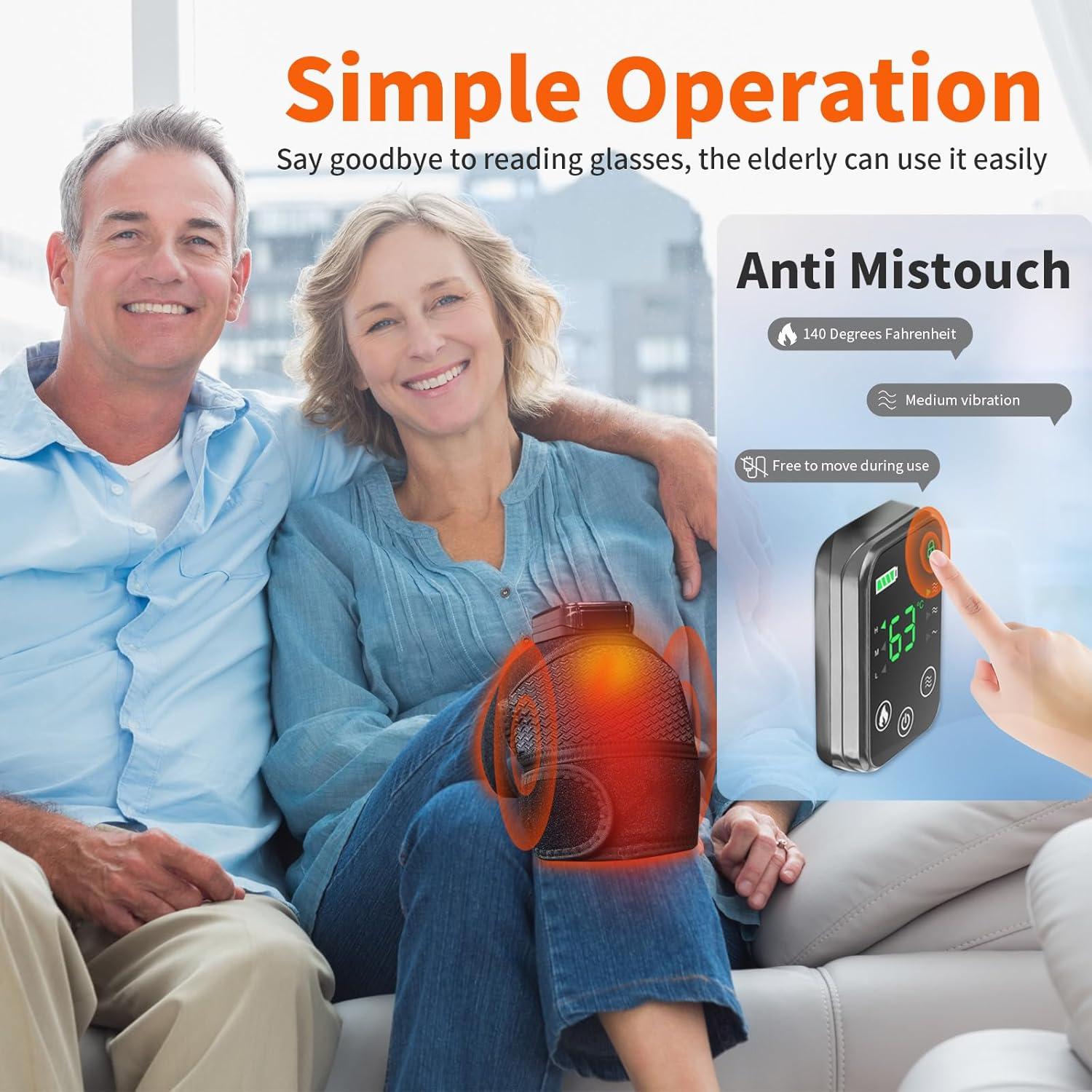 Masajeador de Rodilla Calentado UBMRK con Vibración y Calor