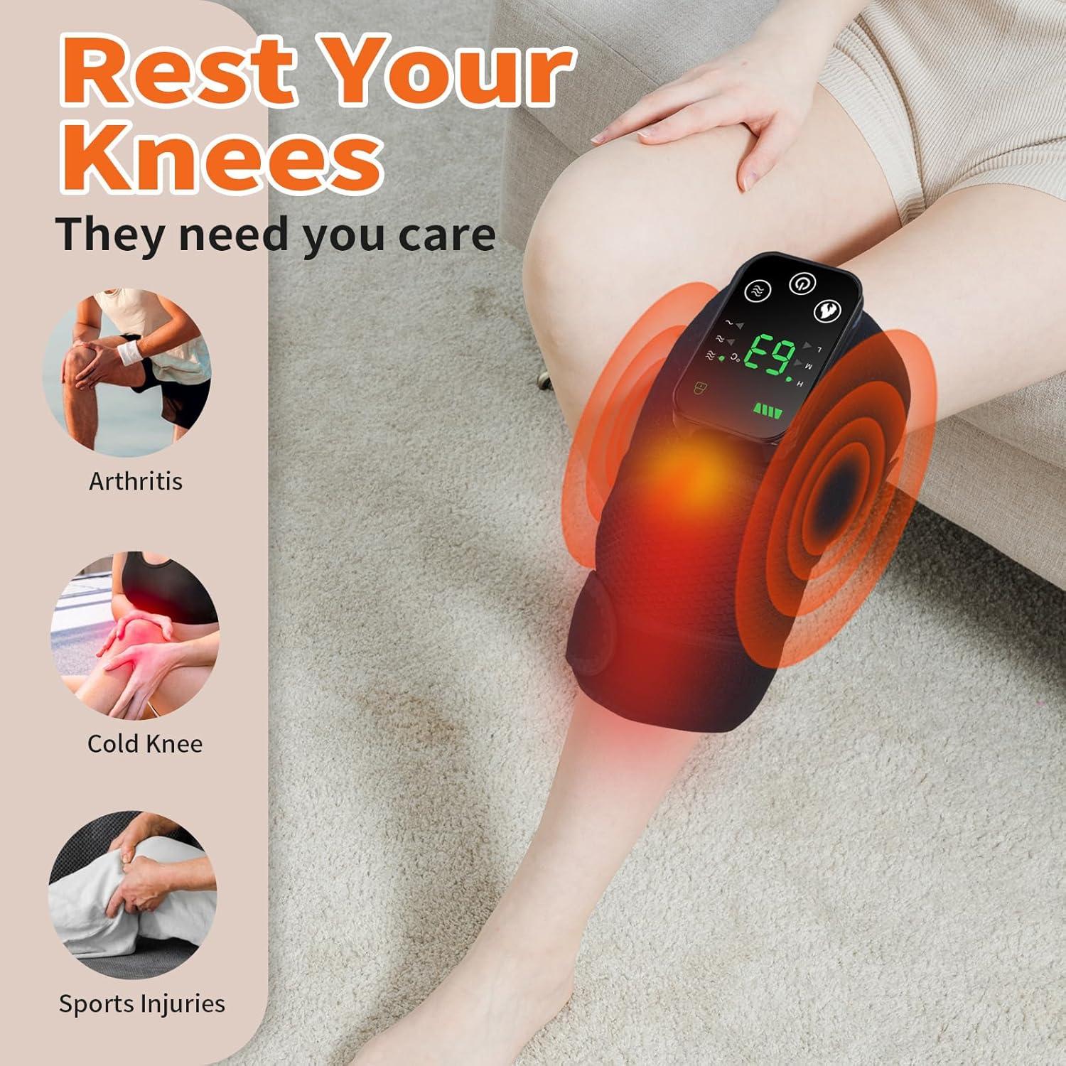 Masajeador de Rodilla Calentado UBMRK con Vibración y Calor