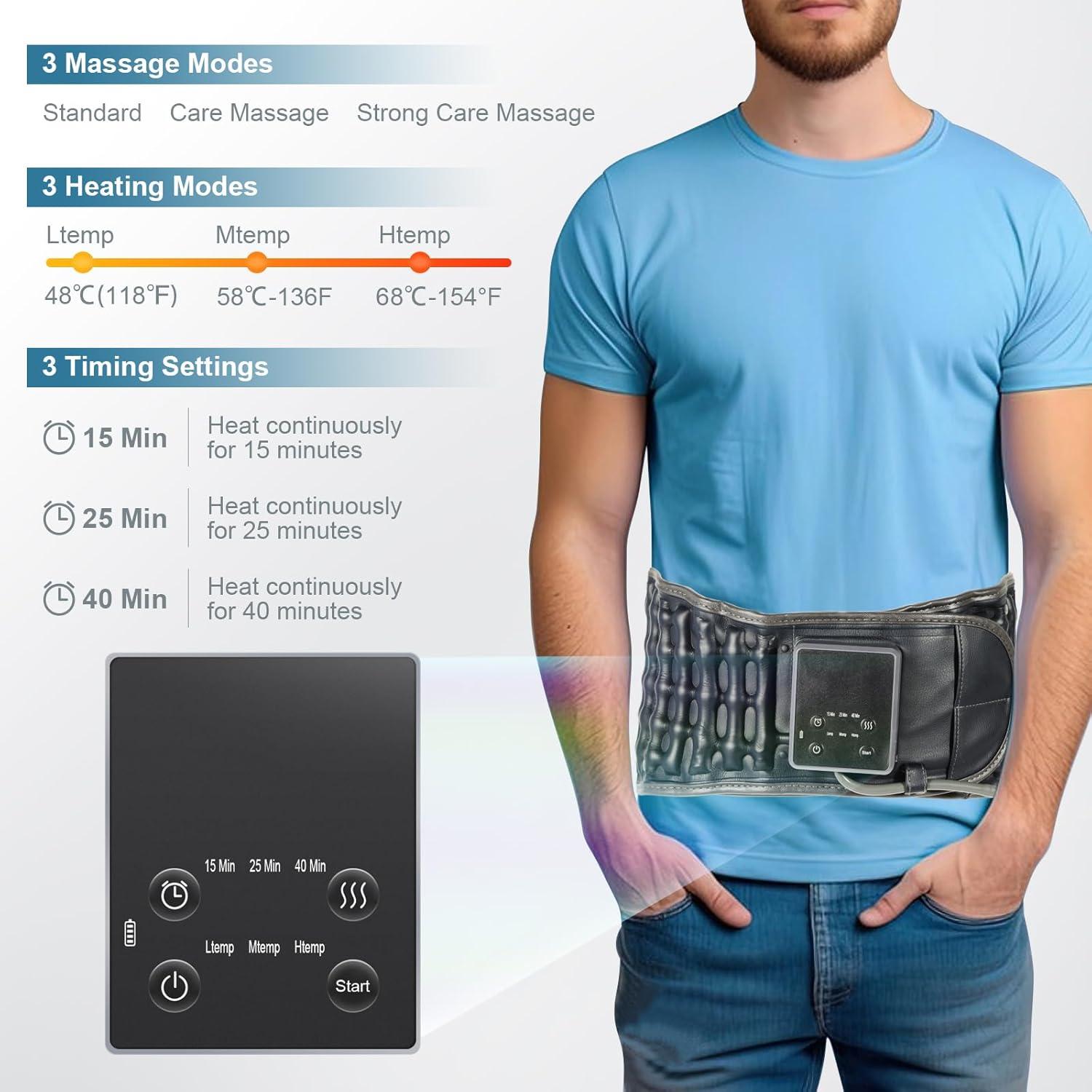 Cinturón de descompresión lumbar Oramuon M1001 con calor y vibración