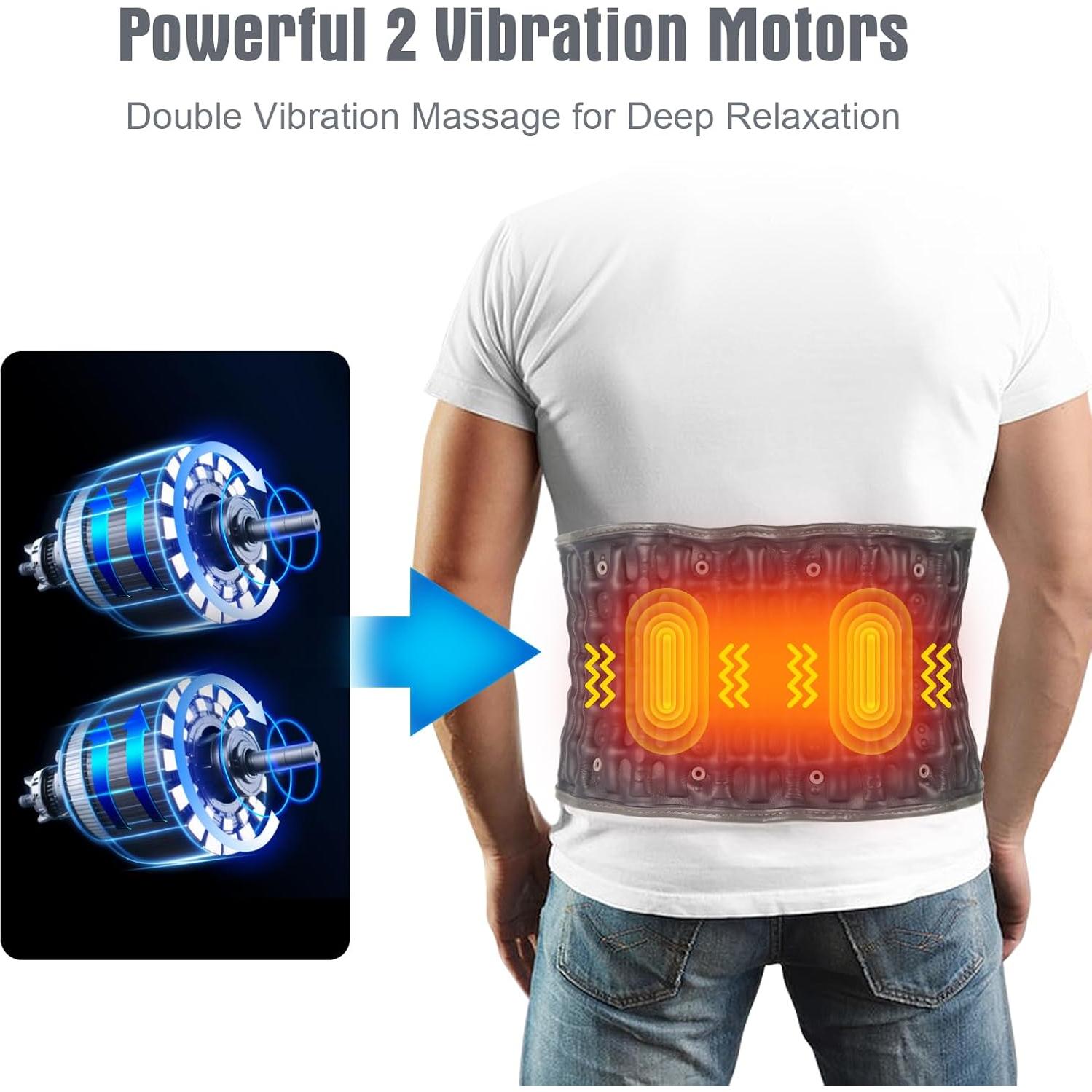 Cinturón de descompresión lumbar Oramuon M1001 con calor y vibración