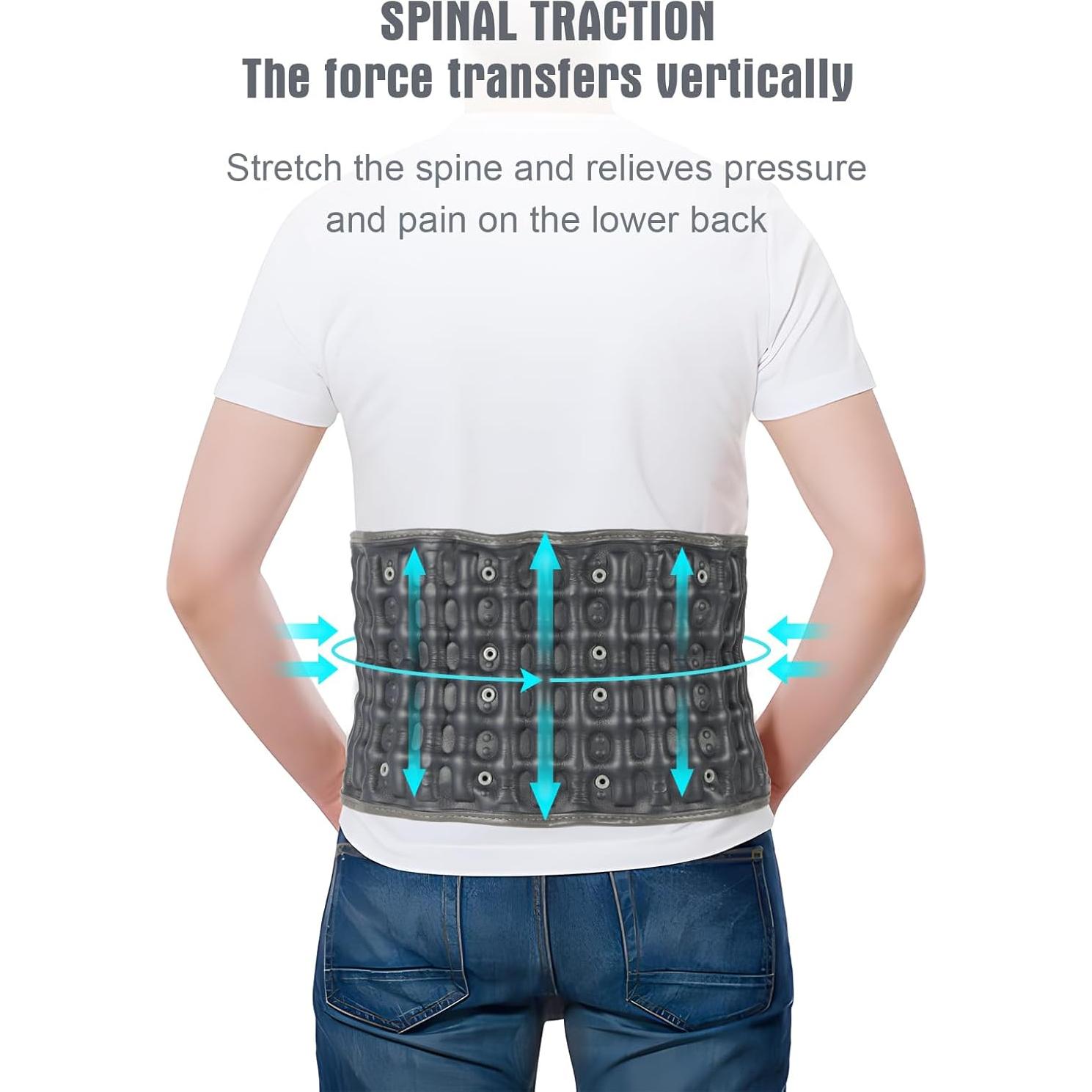 Cinturón de descompresión lumbar Oramuon M1001 con calor y vibración