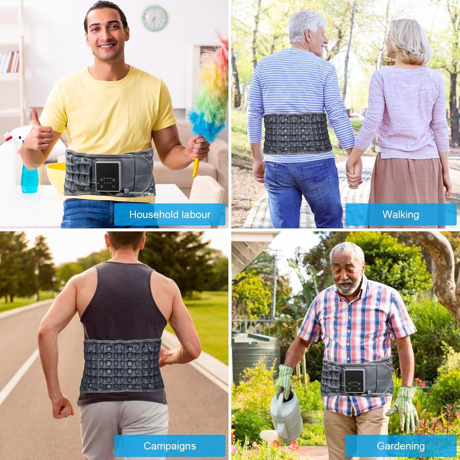 Cinturón de descompresión lumbar Oramuon M1001 con calor y vibración