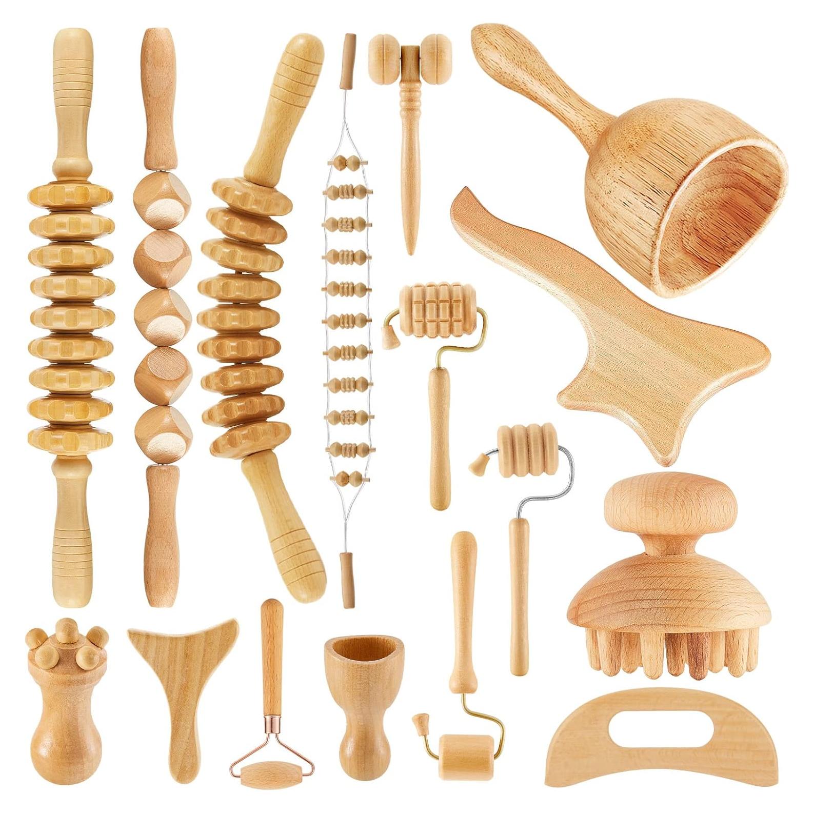 Kit de Maderoterapia 16 en 1 Boao - Herramientas de Masaje