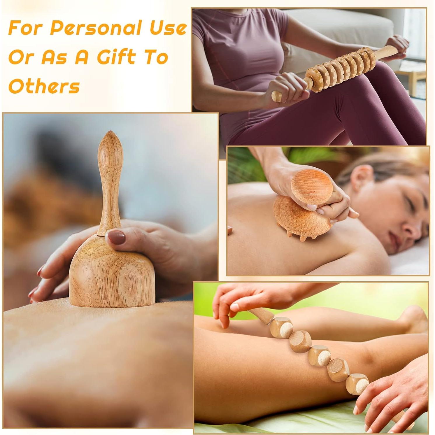 Kit de Maderoterapia 16 en 1 Boao - Herramientas de Masaje