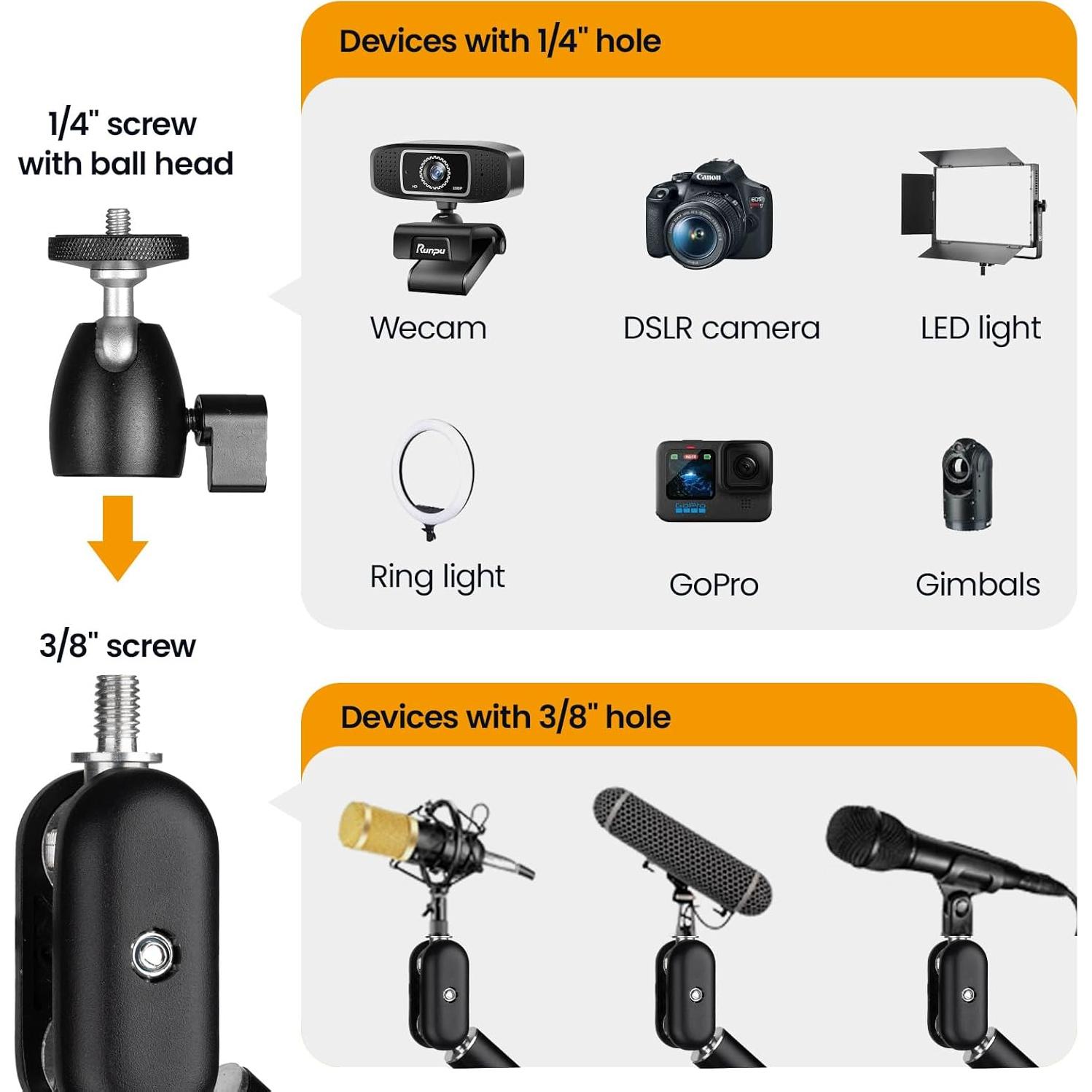 Soporte de cámara TARION TKA01-L brazo articulado 2.99 kg