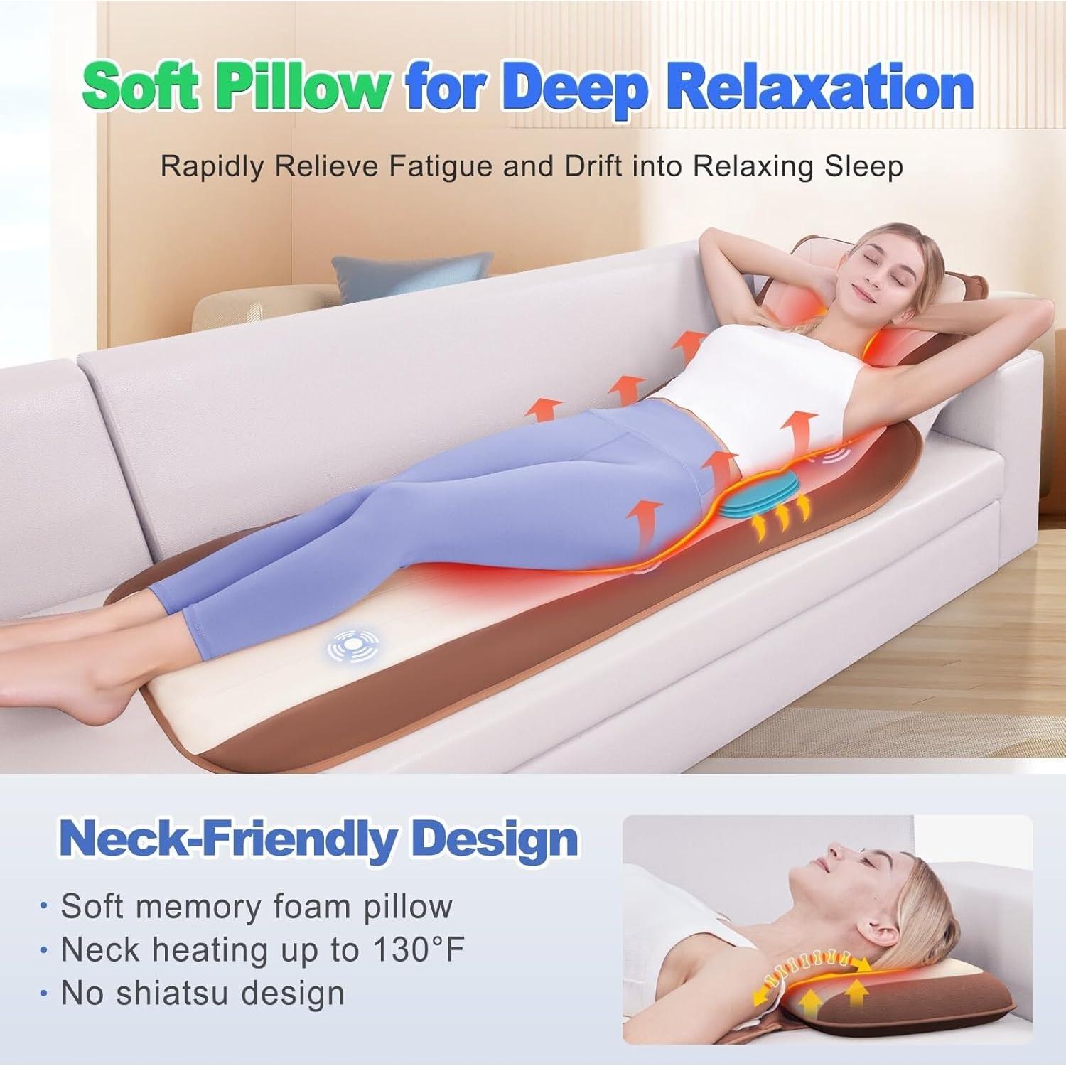 Alfombrilla de Masaje Completo Comrelax HY-8832 con Calor 146x62 cm