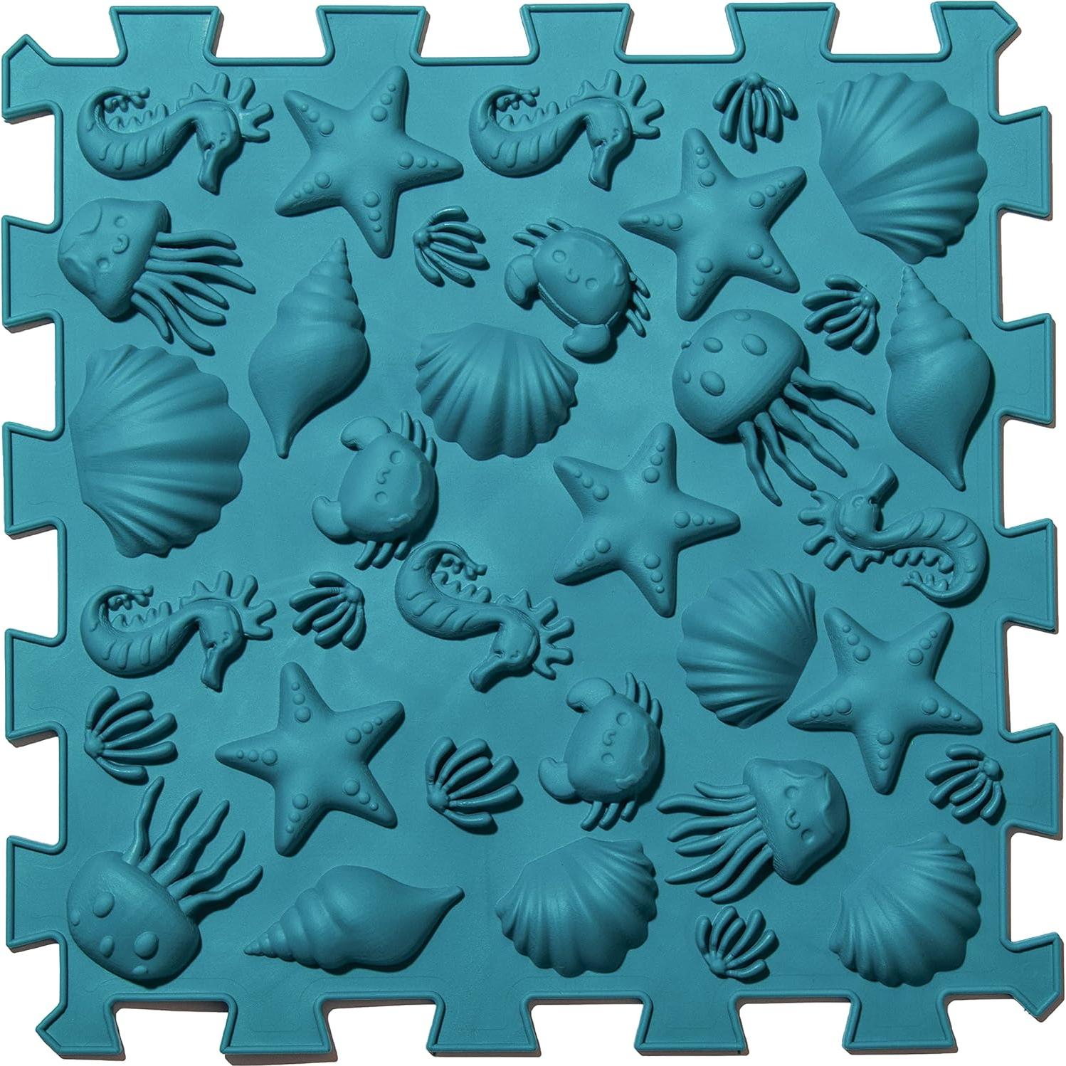 Alfombra de Masaje Ortopédica Puzzle Ortek 10 Piezas Multicolor