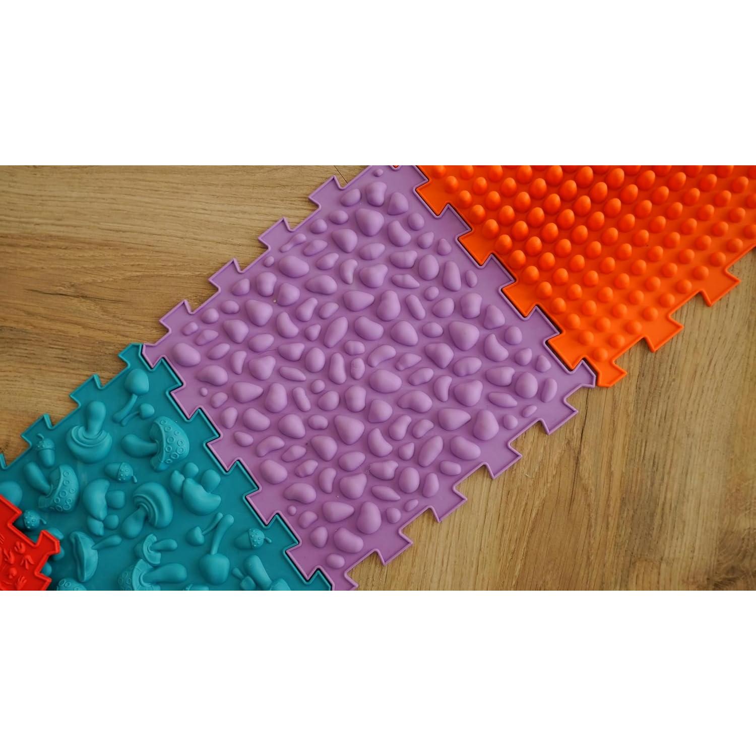 Alfombra de Masaje Ortopédica Puzzle Ortek 10 Piezas Multicolor