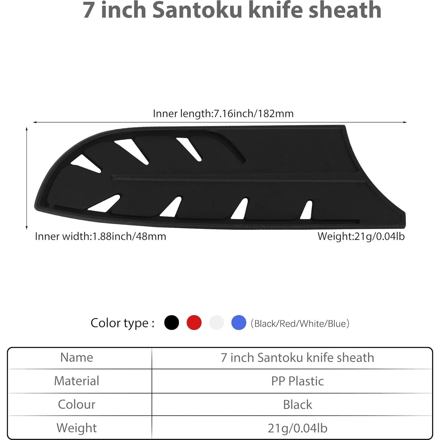 Funda de Seguridad para Cuchillo Santoku 7" XYJ Negra