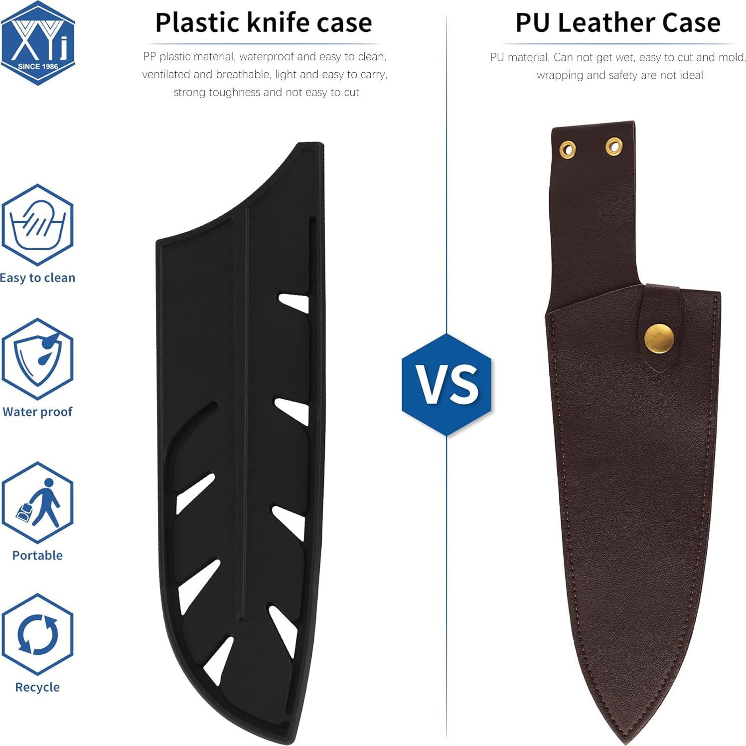 Funda de Seguridad para Cuchillo Santoku 7" XYJ Negra