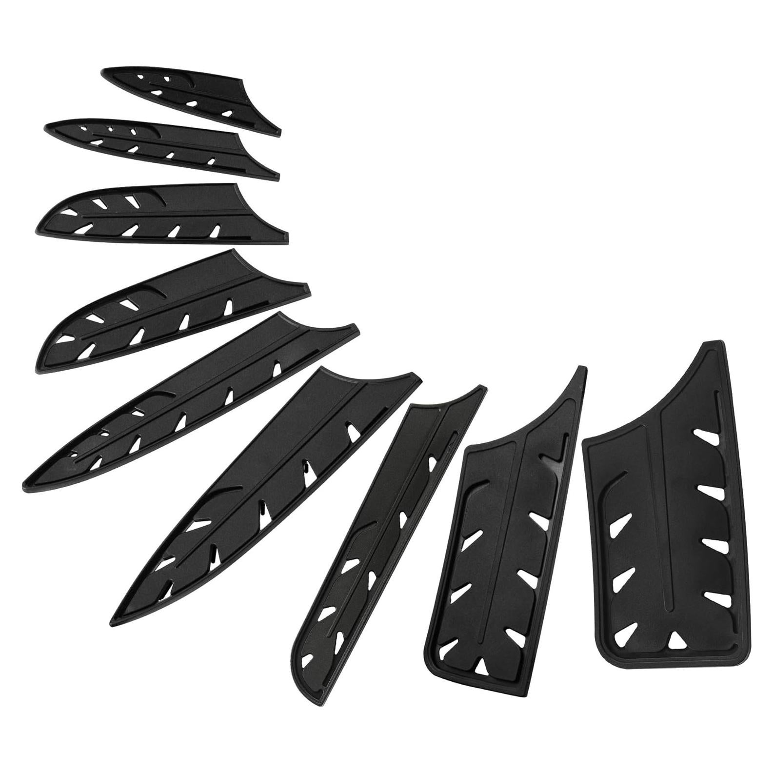 Juego de 9 Fundas para Cuchillos XYJ de Plástico ABS Negro