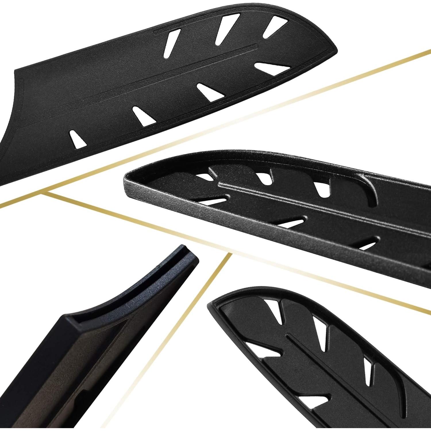 Juego de 9 Fundas para Cuchillos XYJ de Plástico ABS Negro